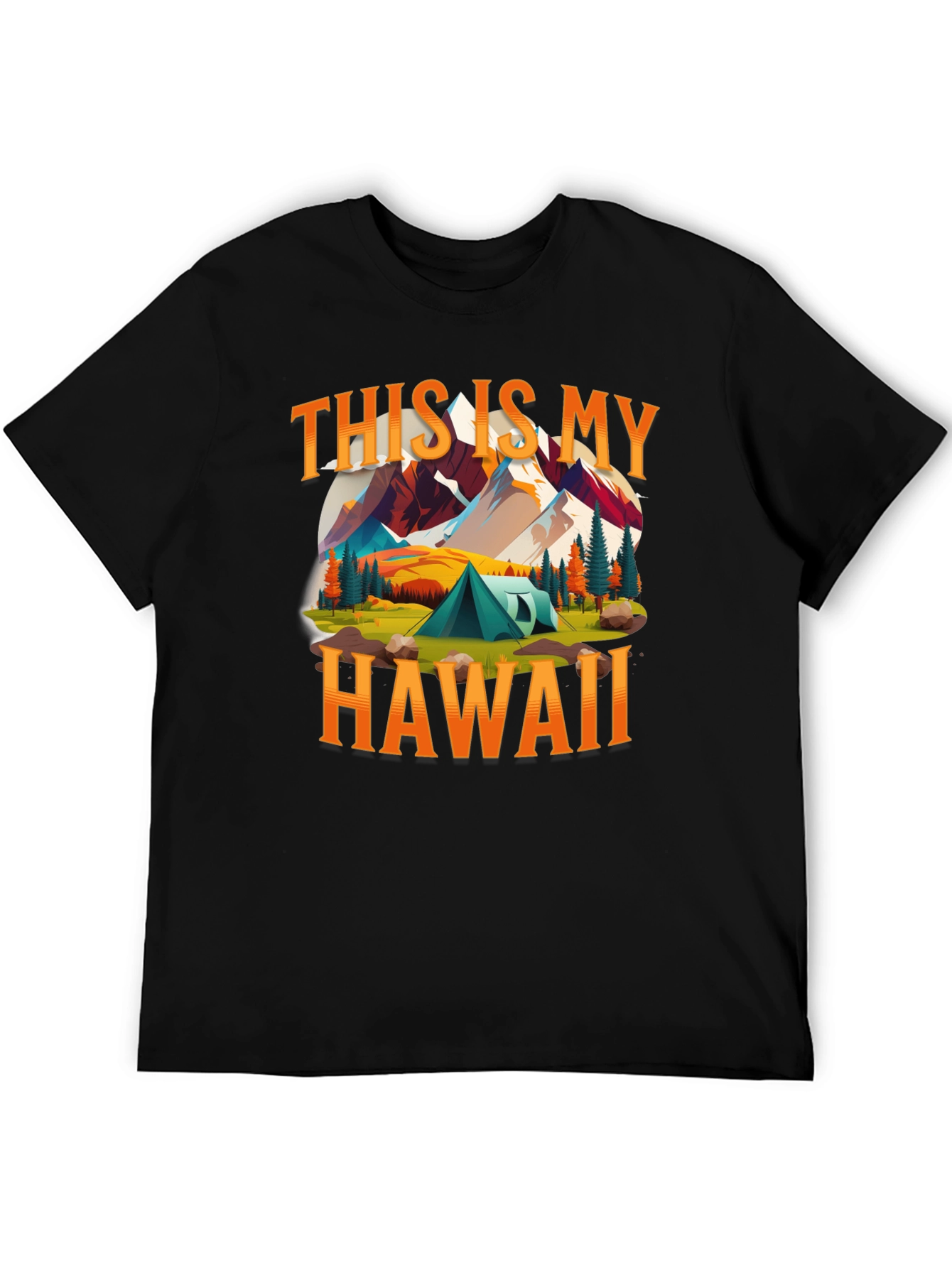 Hawaii Camping T-Shirt - Adventure Design