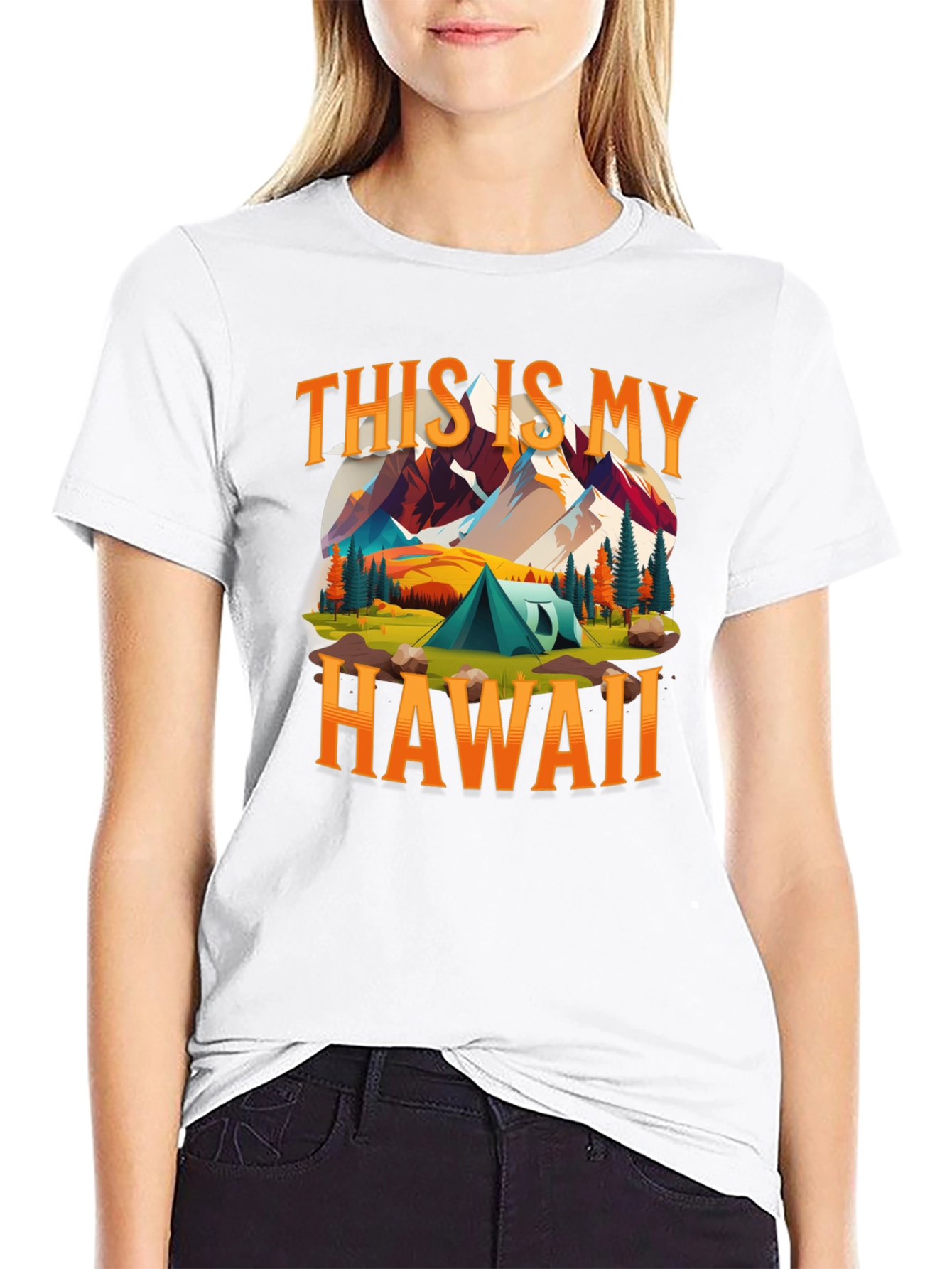 Hawaii Camping T-Shirt - Adventure Design