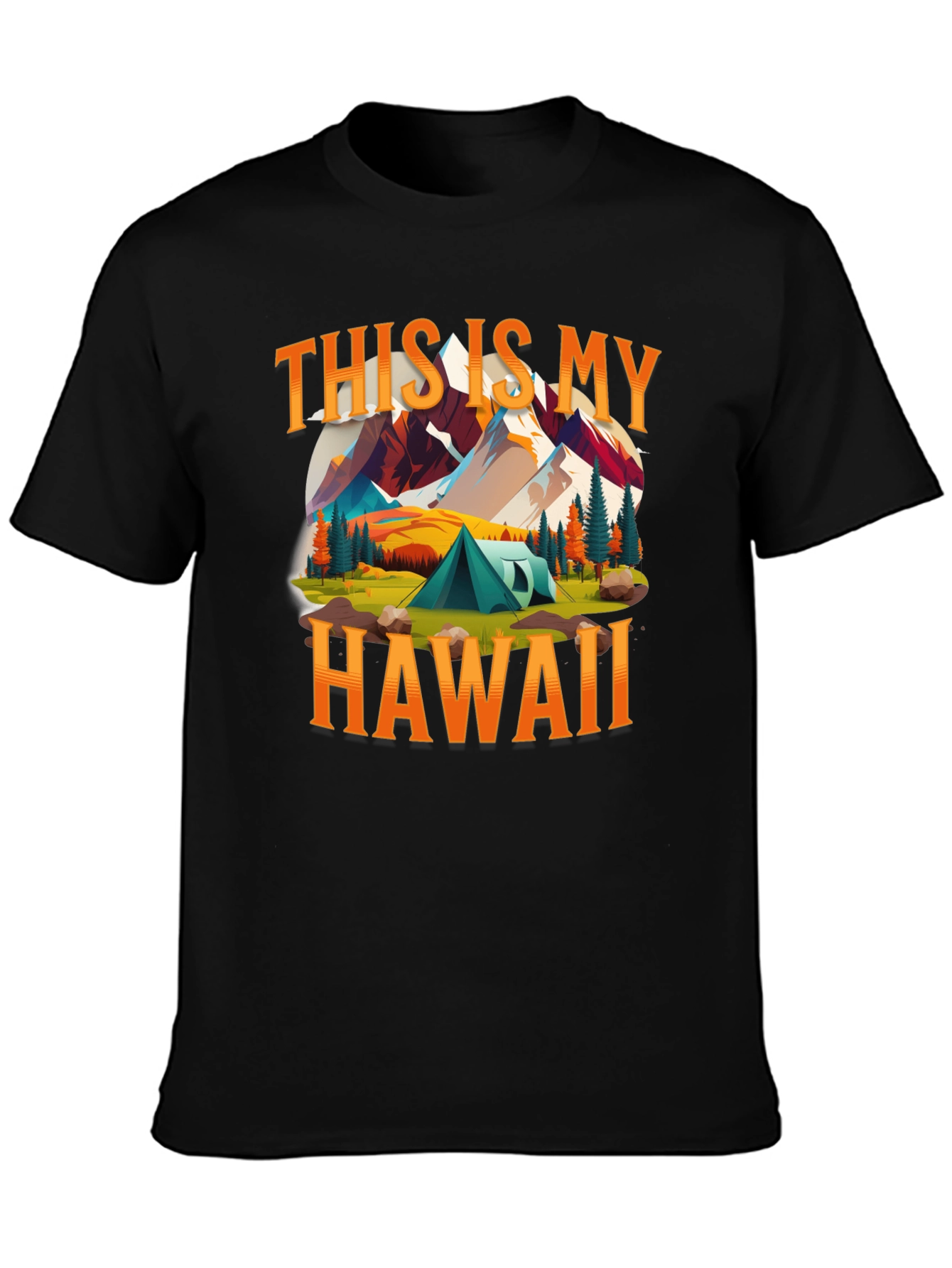 Hawaii Camping T-Shirt - Adventure Design