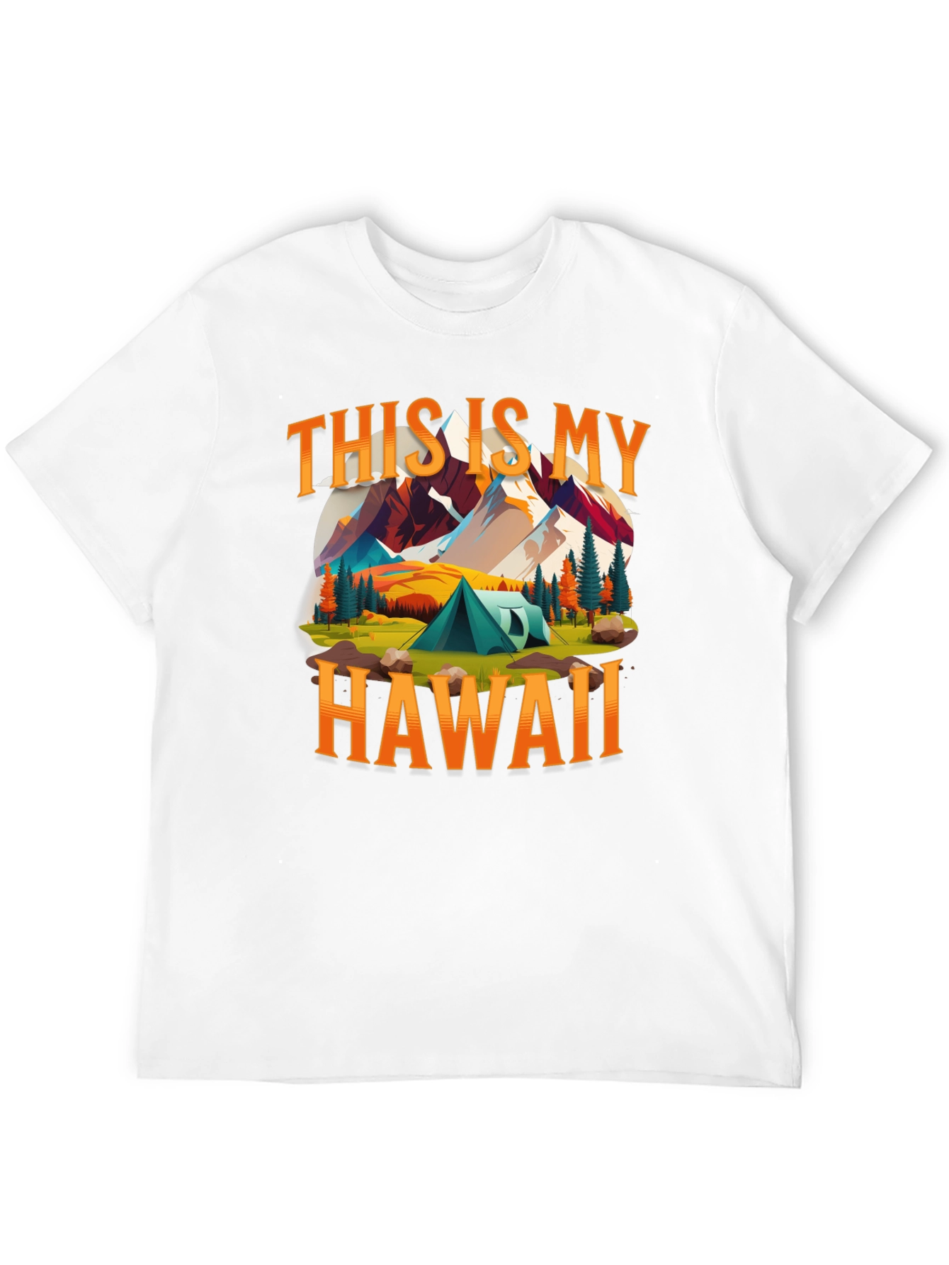 Hawaii Camping T-Shirt - Adventure Design