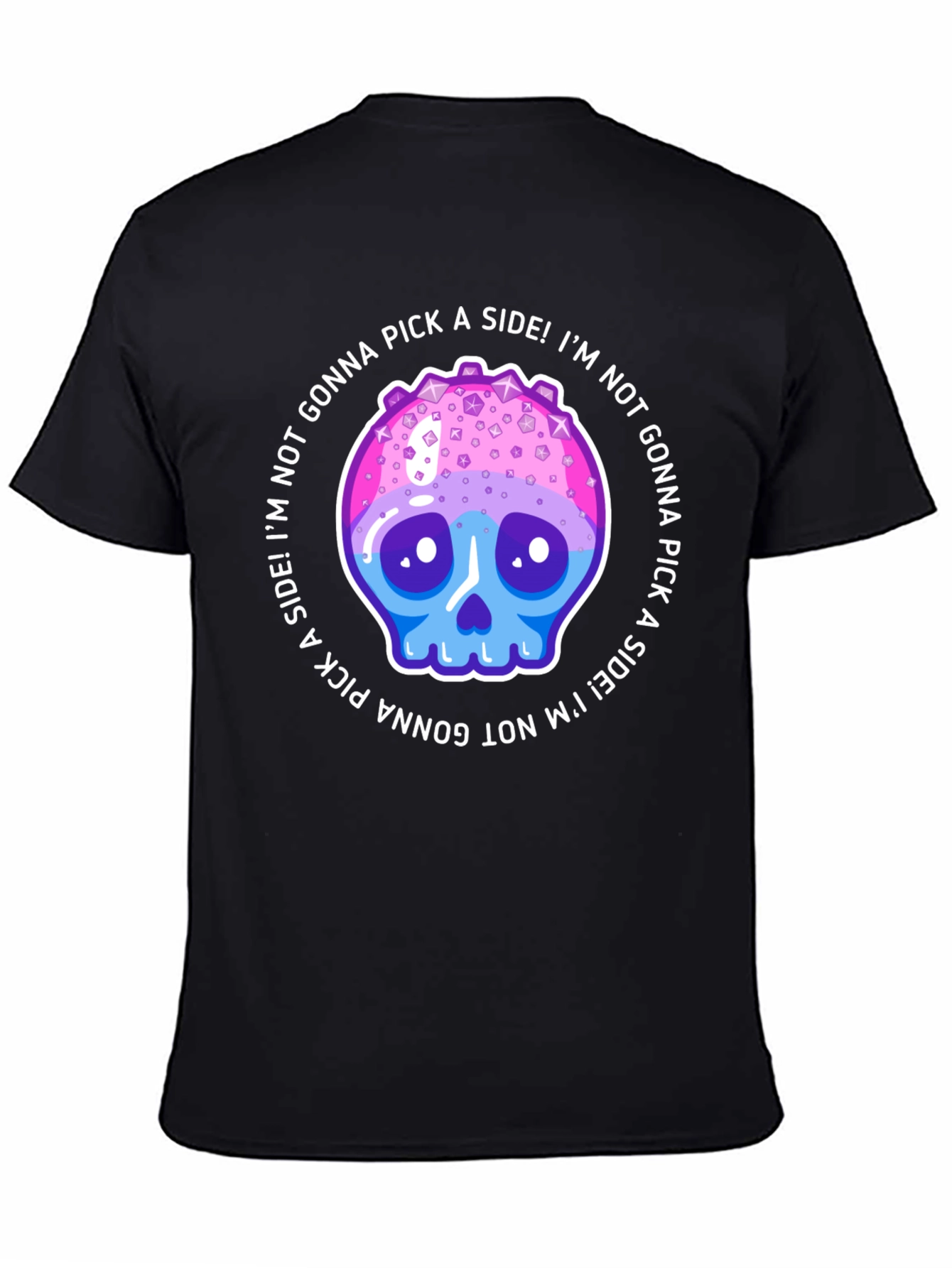 Not Gonna Pick a Side Skull Graphic Tee