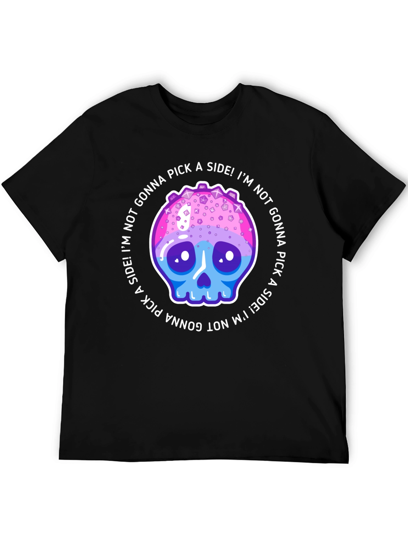 Not Gonna Pick a Side Skull Graphic Tee