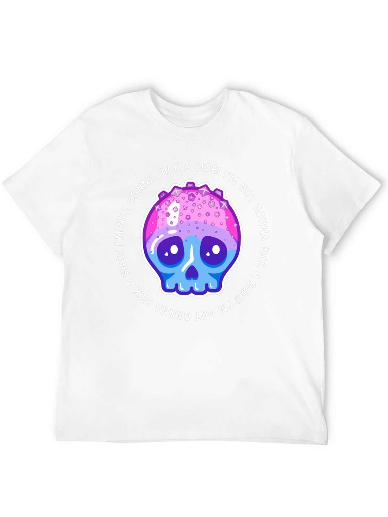 Not Gonna Pick a Side Skull Graphic Tee