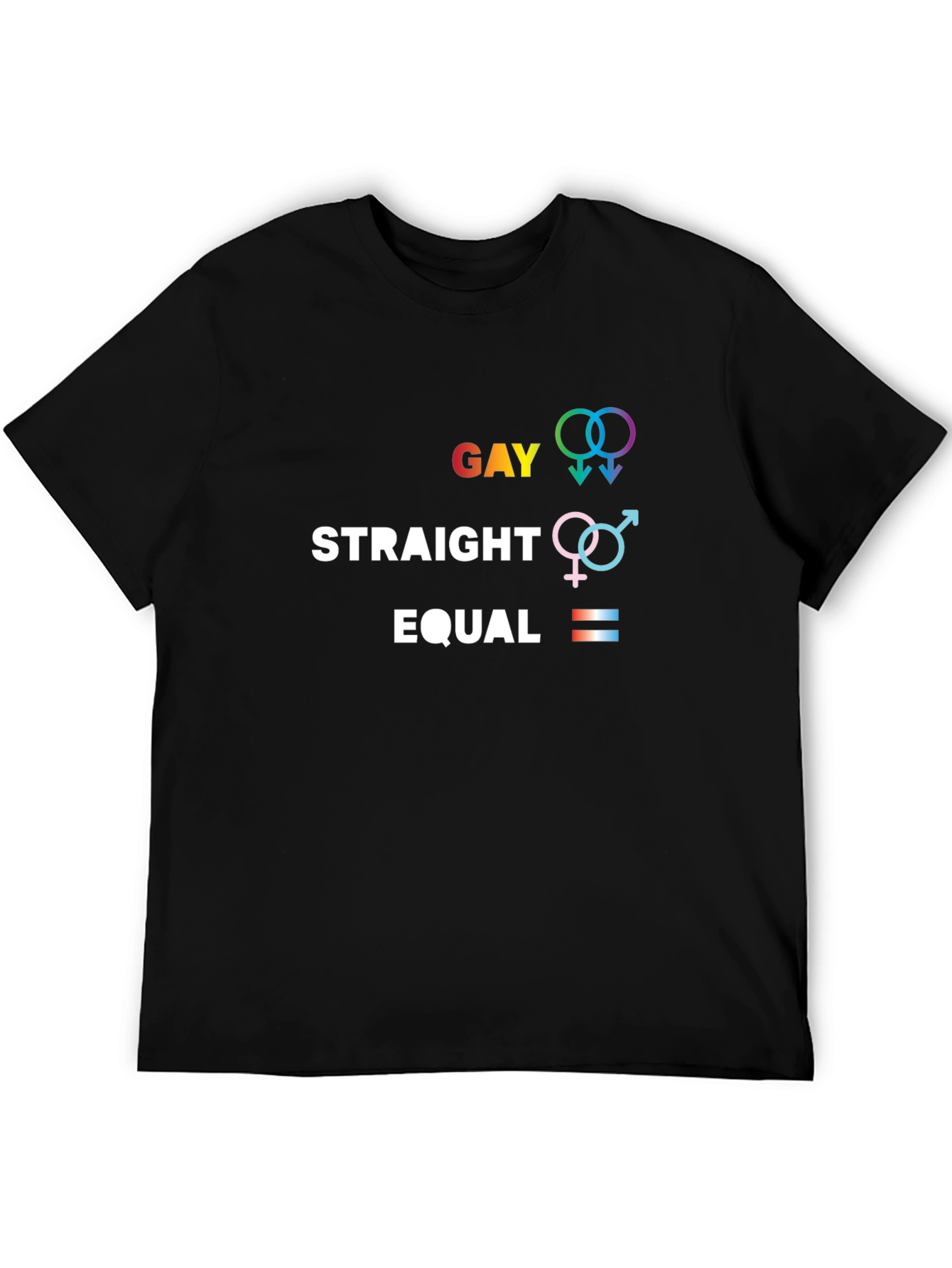 Gay Straight Equal T-Shirt - Equality Pride