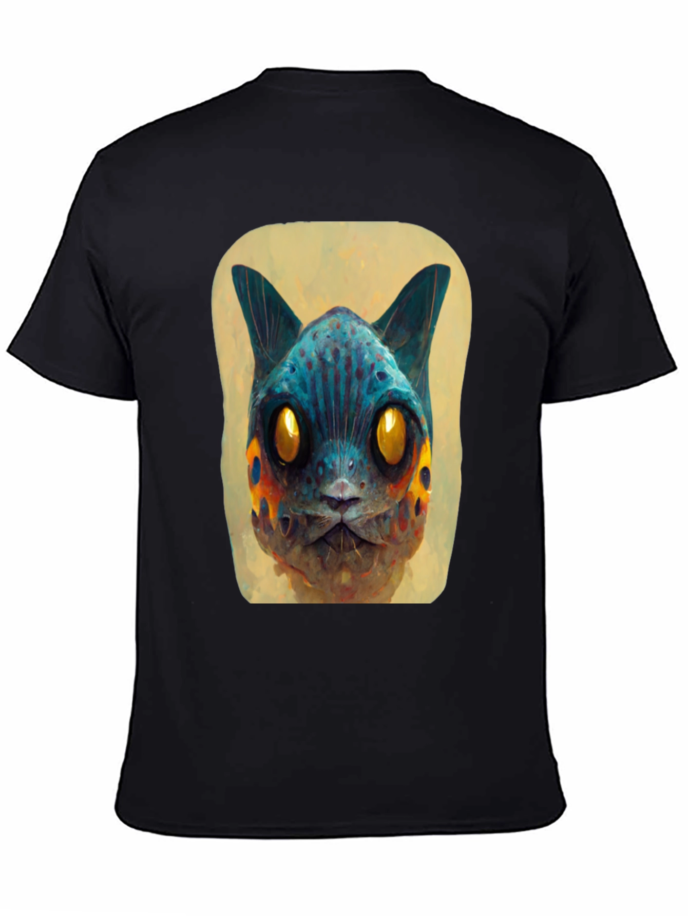 Abstract Cat Graphic Tee - Unique Design