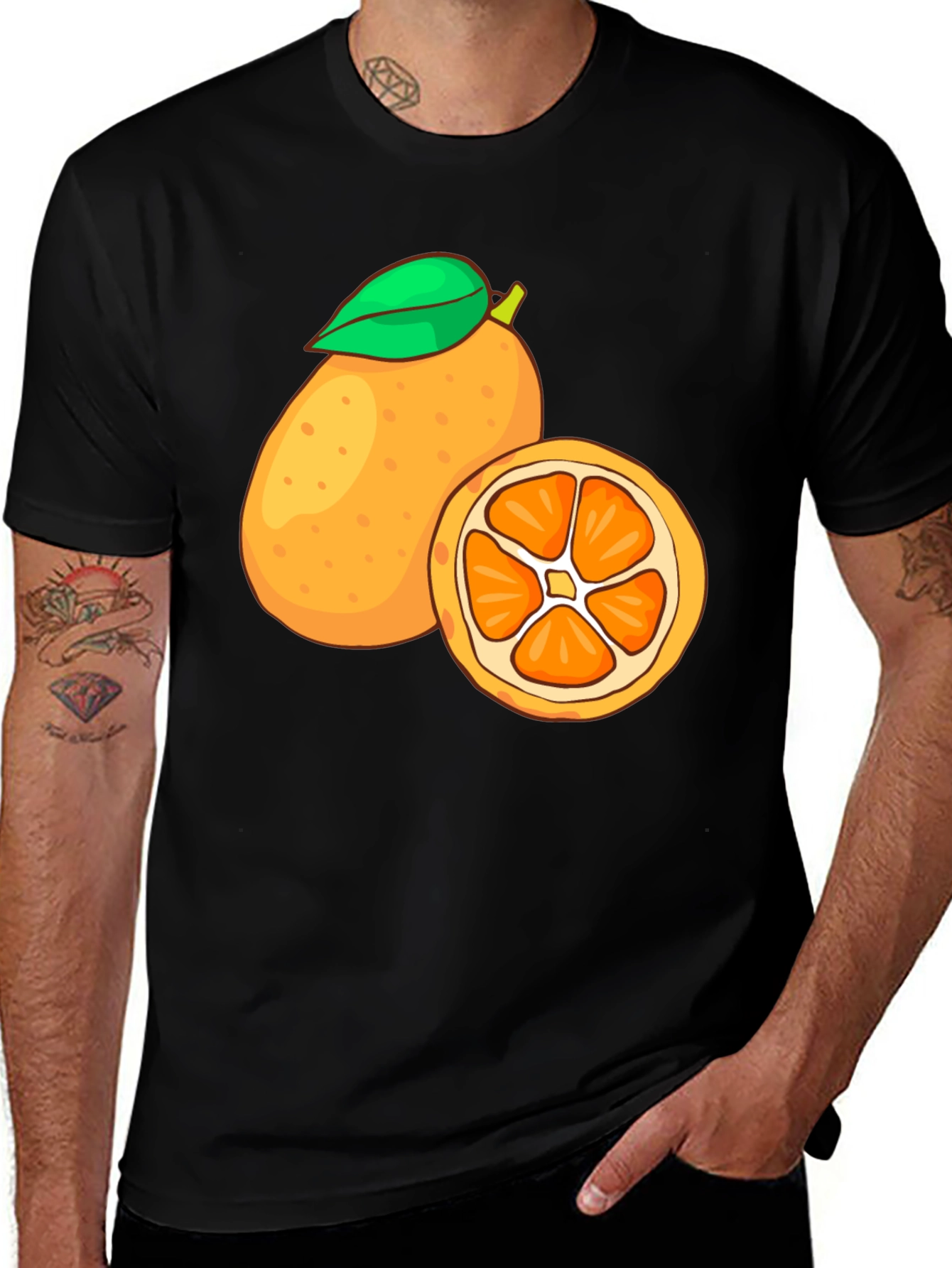 Orange Graphic T-Shirt - Fresh & Fun!