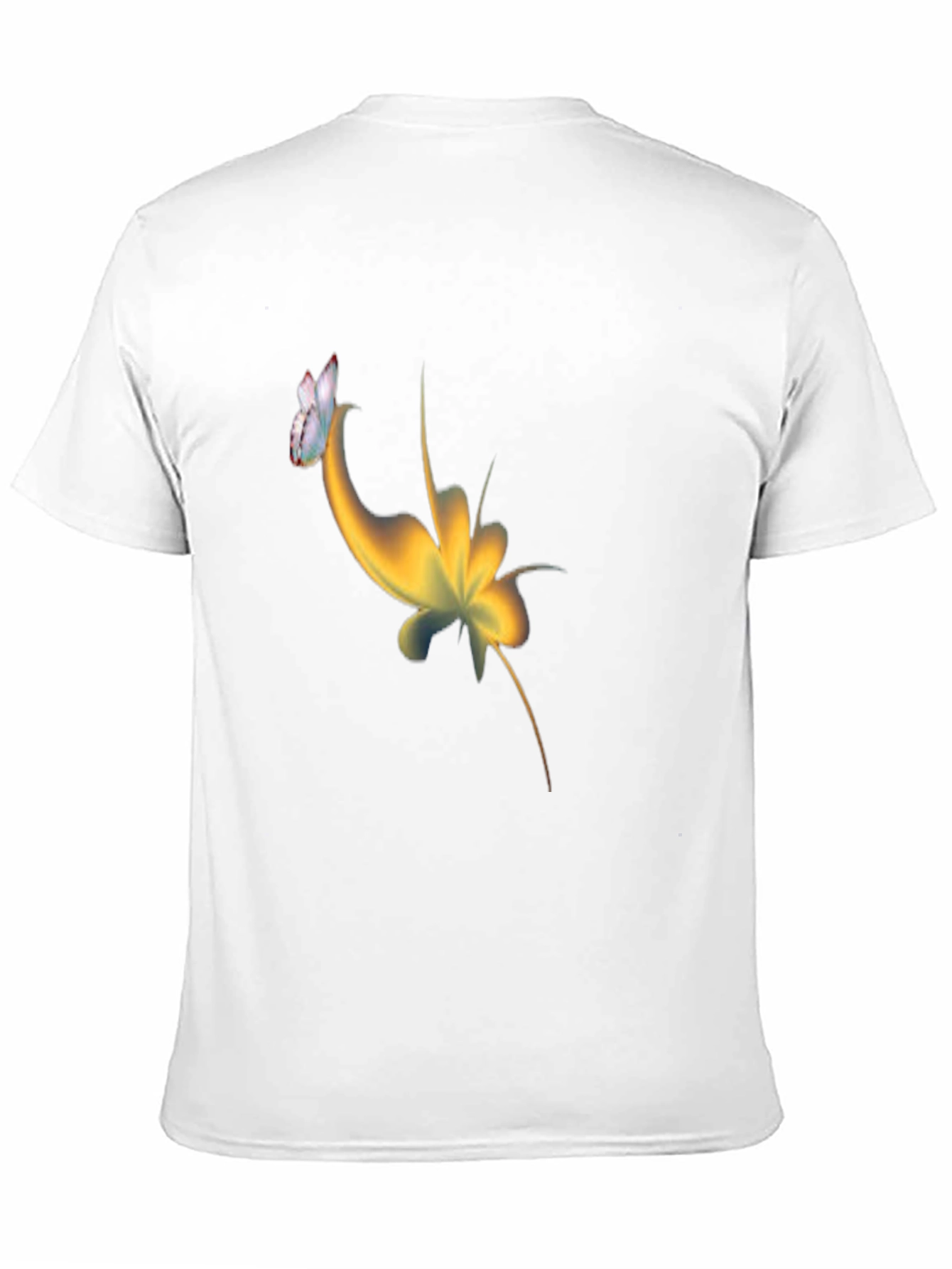Abstract Butterfly Graphic Black T-Shirt