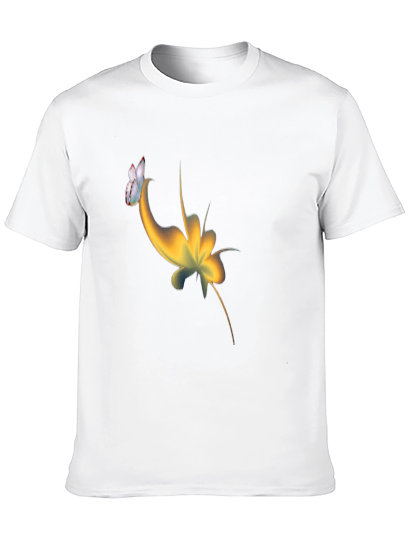 Abstract Butterfly Graphic Black T-Shirt