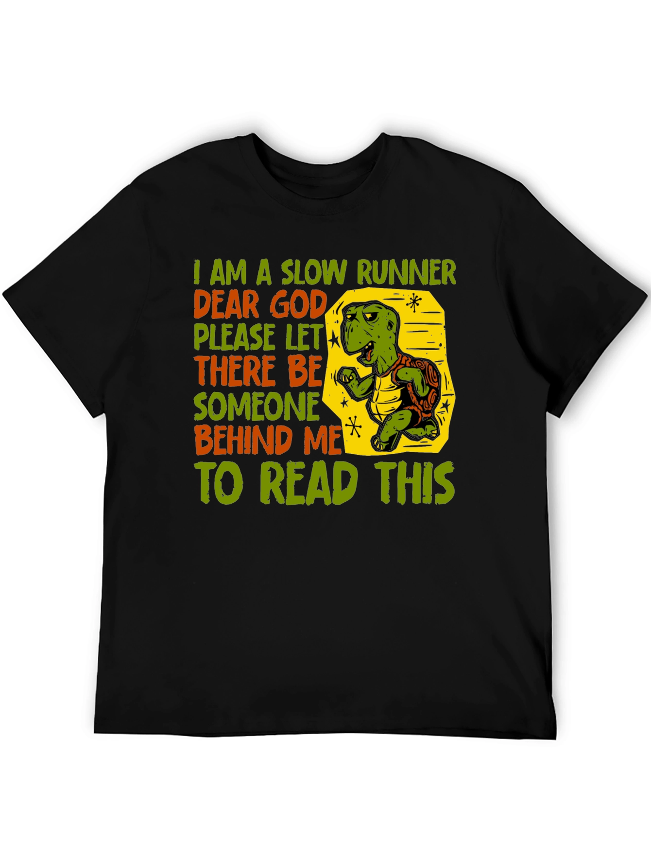 Funny Slow Runner Turtle Graphic T-Shirt