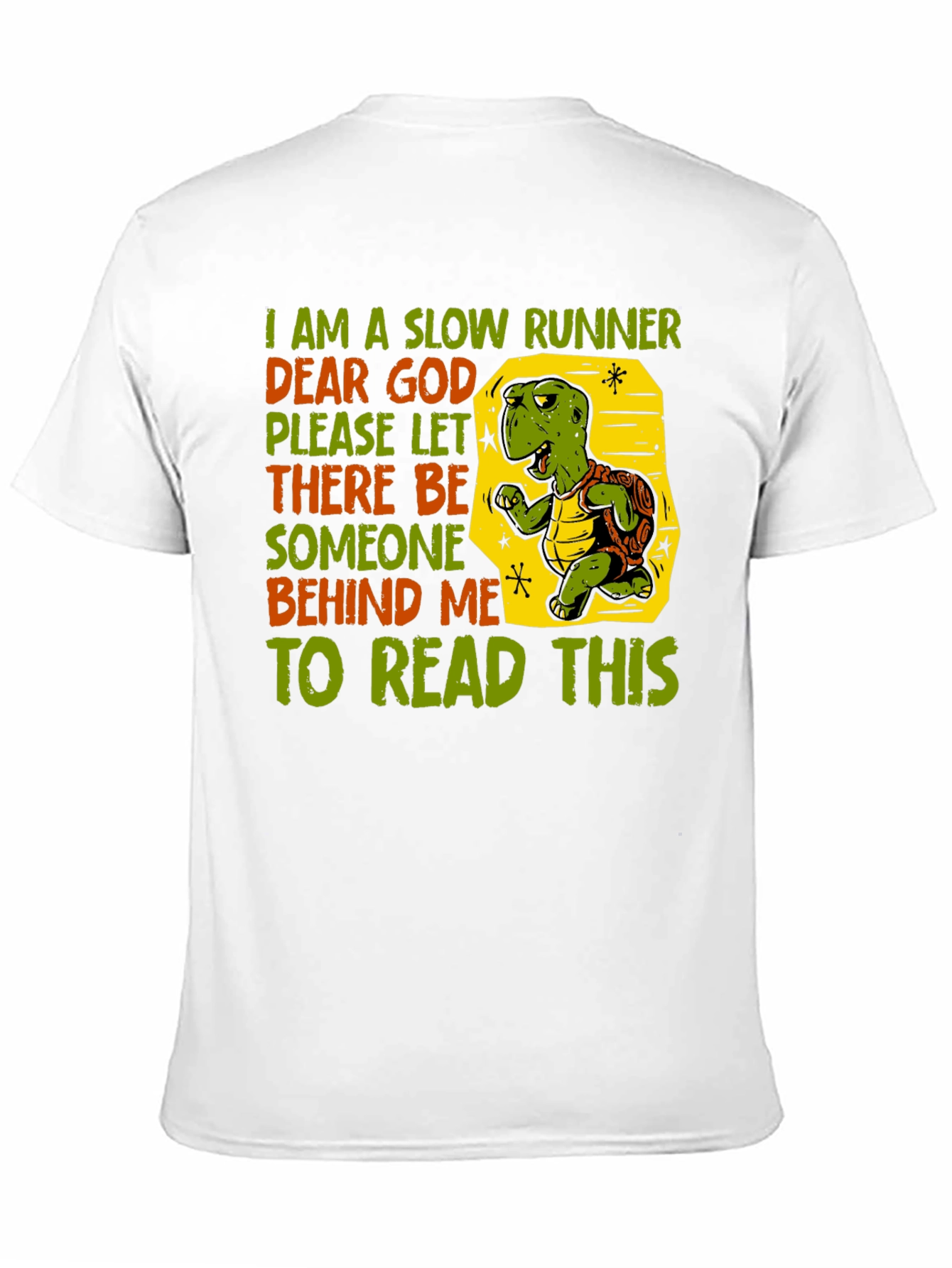 Funny Slow Runner Turtle Graphic T-Shirt