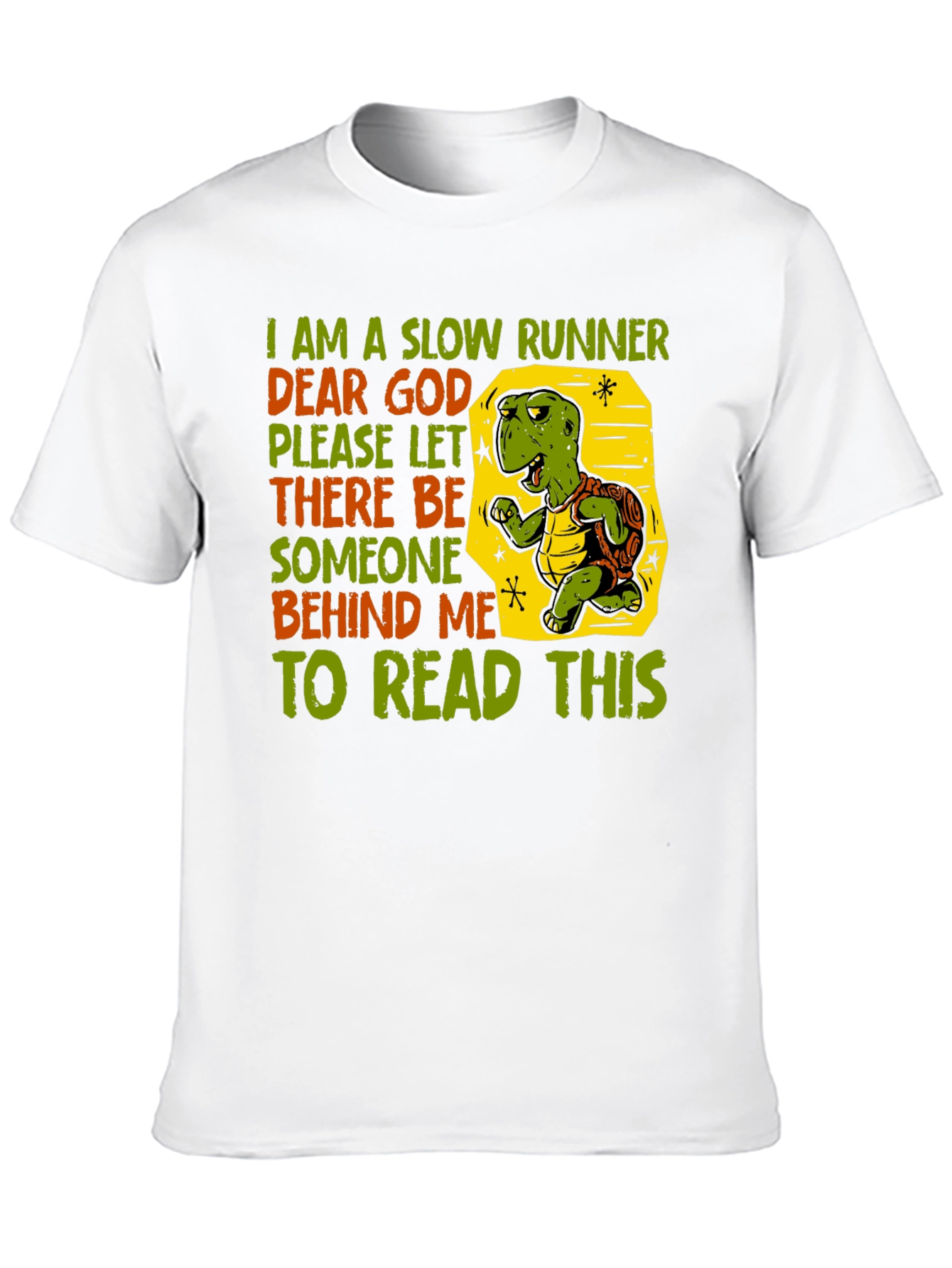 Funny Slow Runner Turtle Graphic T-Shirt