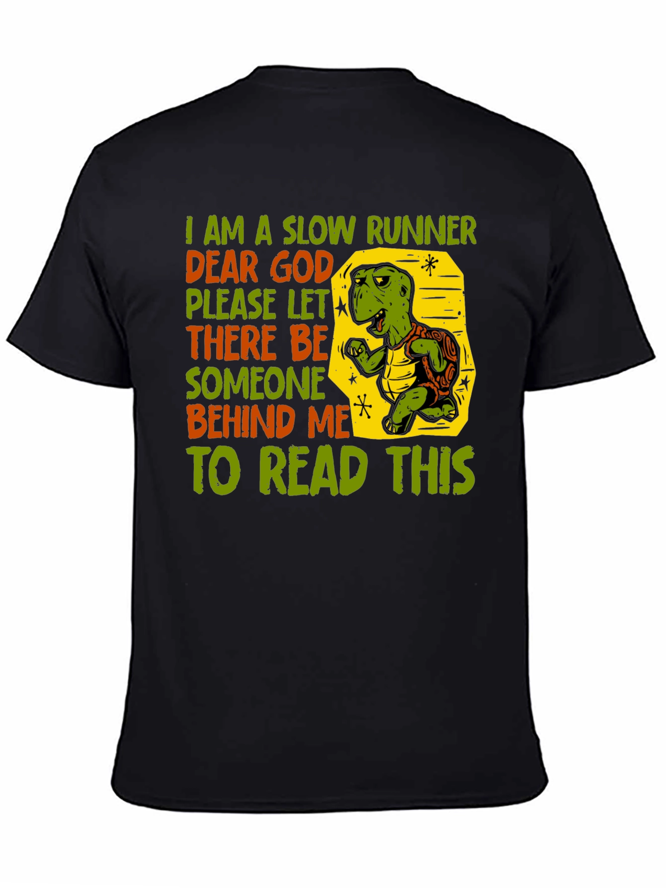 Funny Slow Runner Turtle Graphic T-Shirt