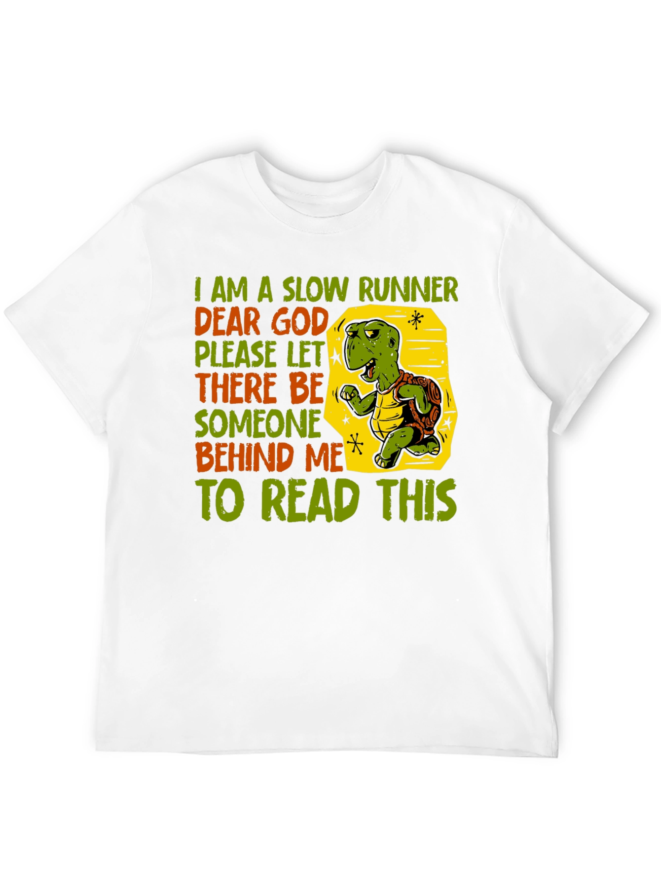 Funny Slow Runner Turtle Graphic T-Shirt