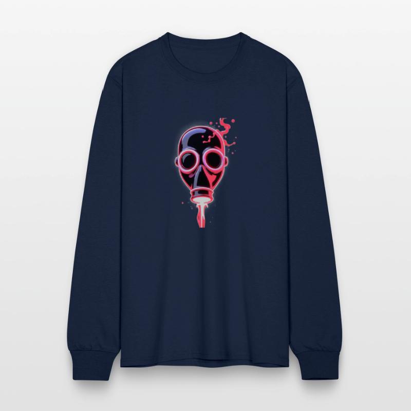 Neon Cyberpunk Gas Mask – Glowing Apocalypse Art