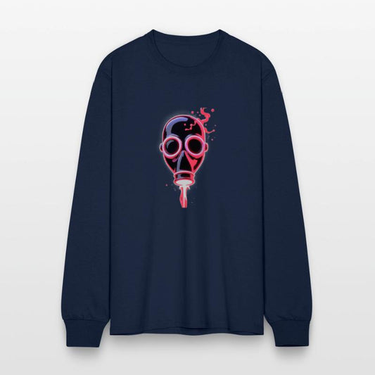 Neon Cyberpunk Gas Mask – Glowing Apocalypse Art