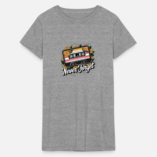 NEVER FORGET A cassette tape colored