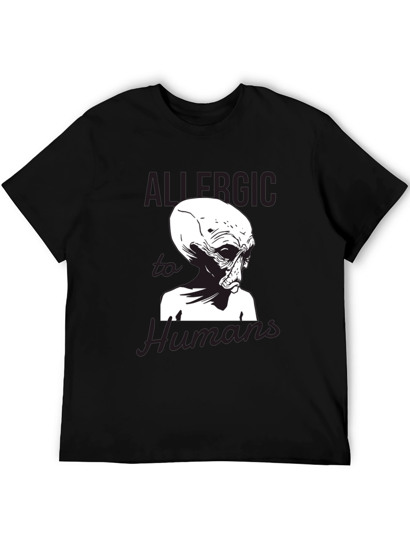 Allergic to Humans Alien Graphic Tee