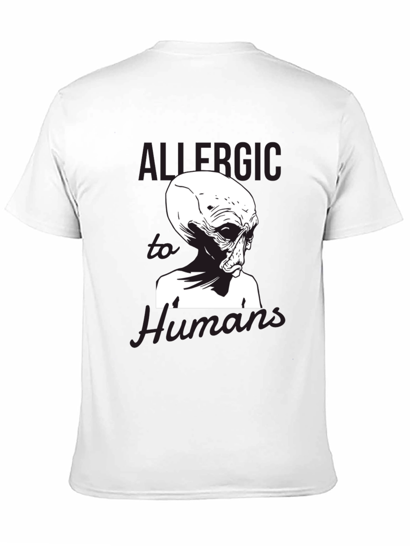 Allergic to Humans Alien Graphic Tee