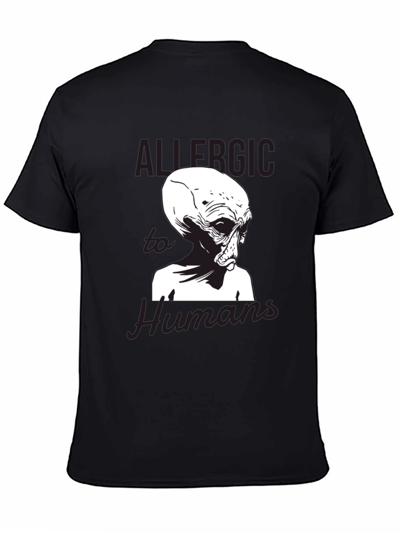 Allergic to Humans Alien Graphic Tee