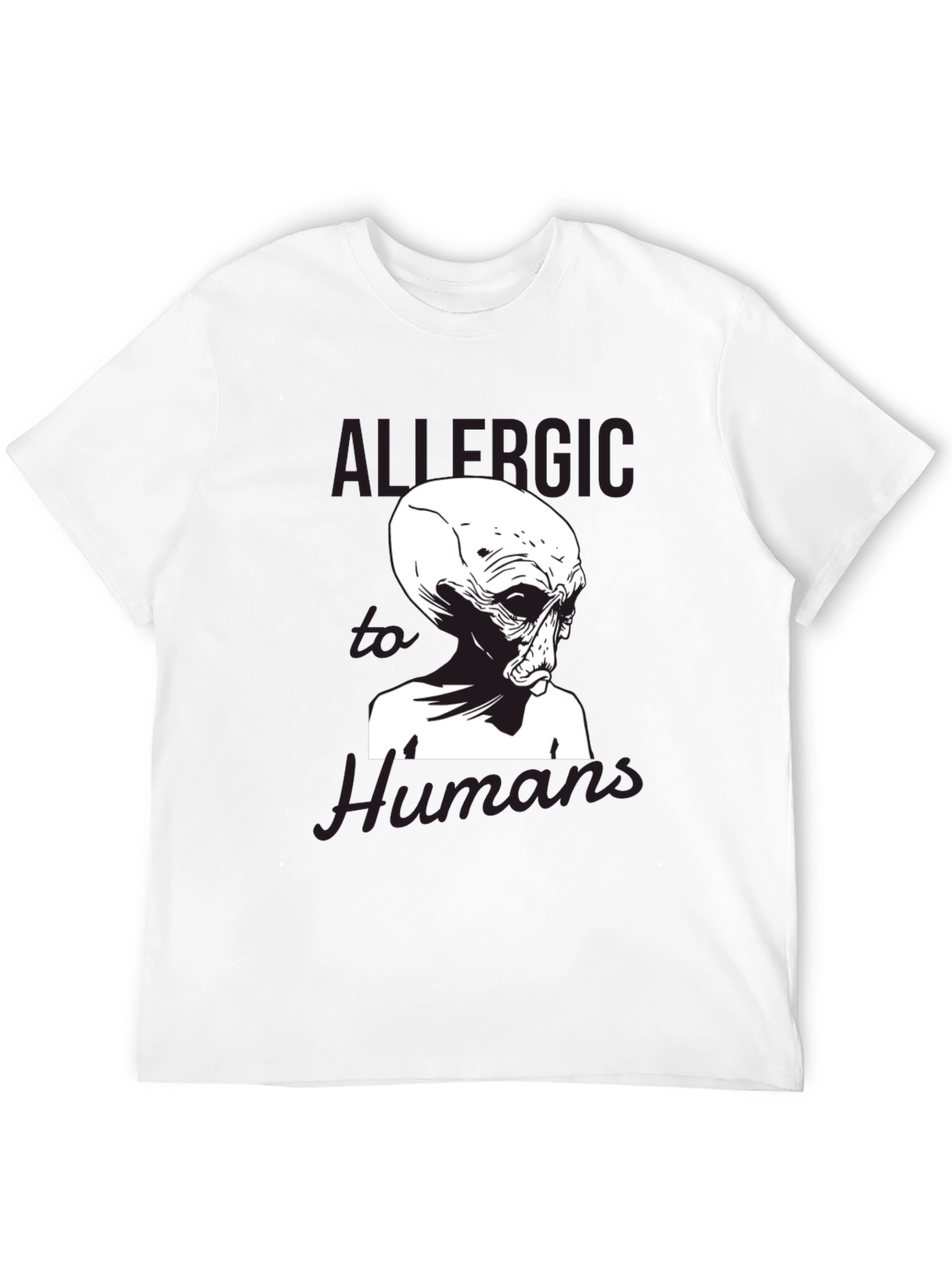 Allergic to Humans Alien Graphic Tee