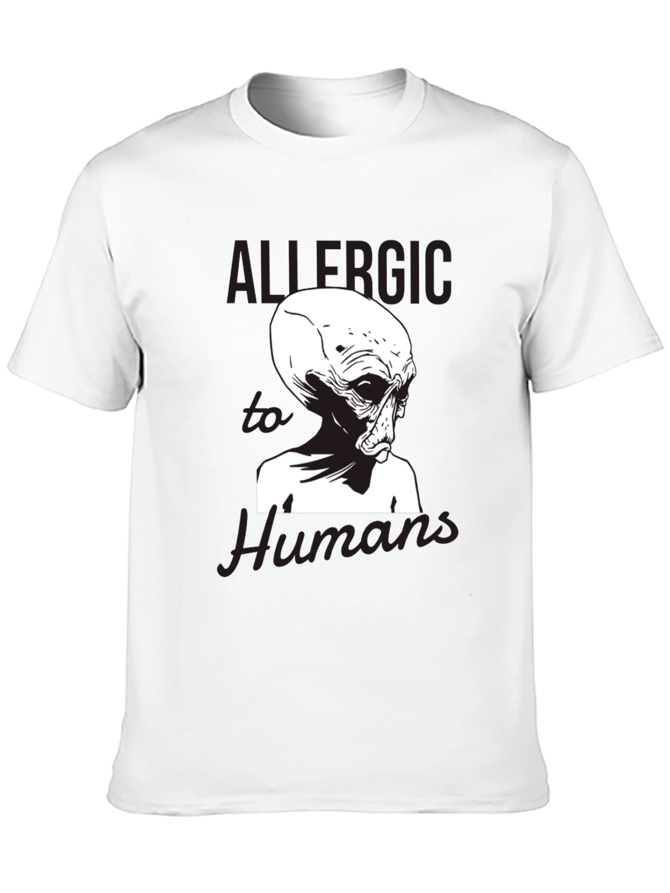 Allergic to Humans Alien Graphic Tee