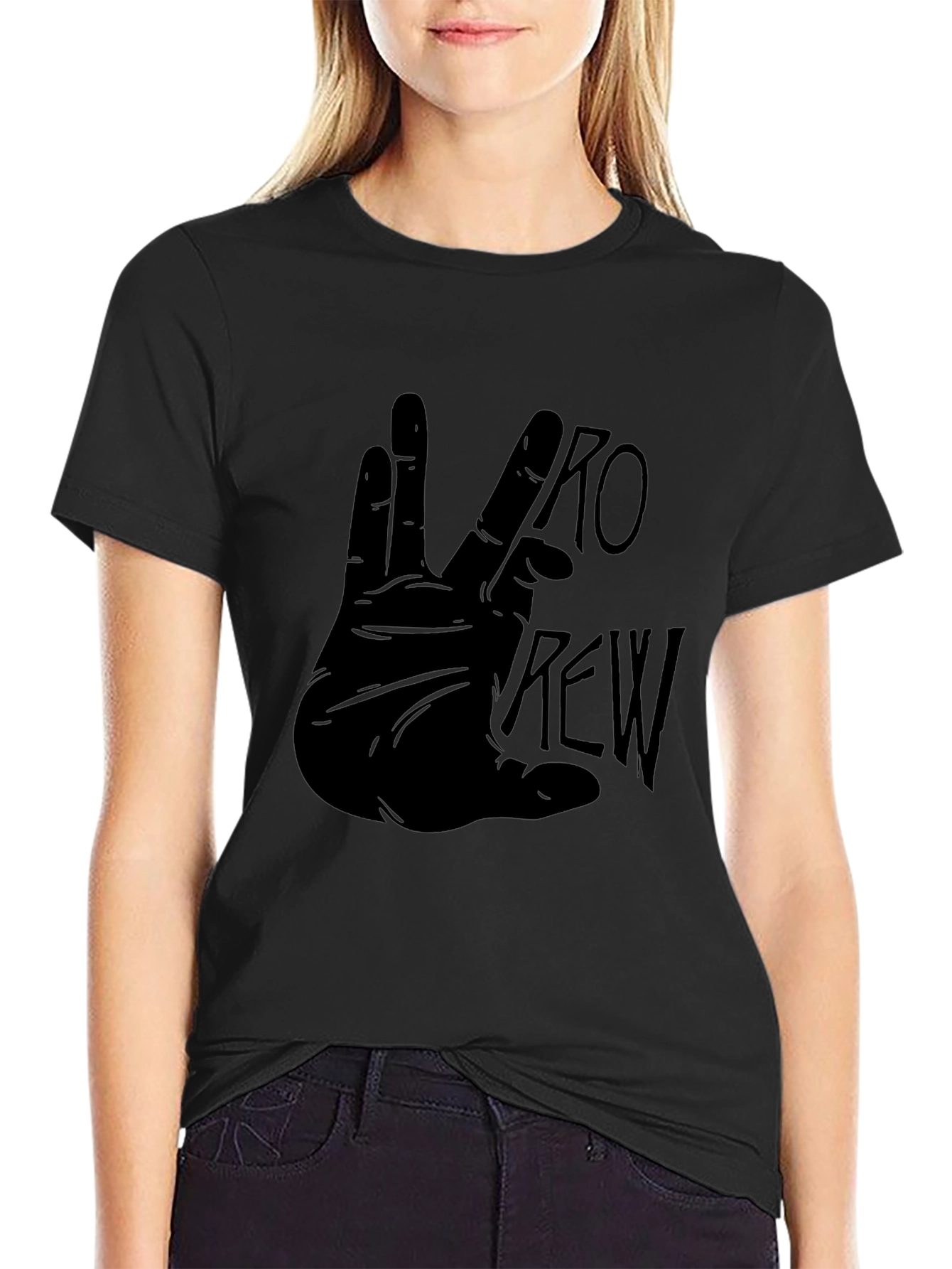 Pro Crew Hand Gesture Black T-Shirt