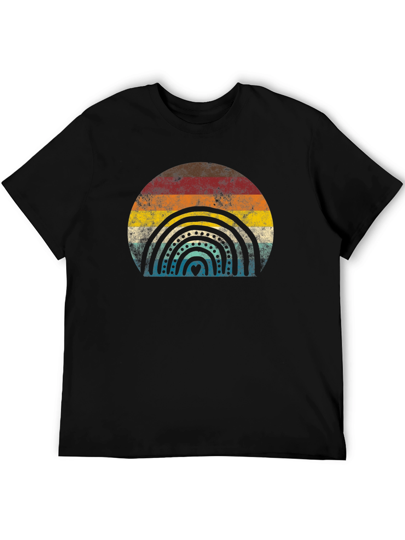 Retro Rainbow Graphic T-Shirt