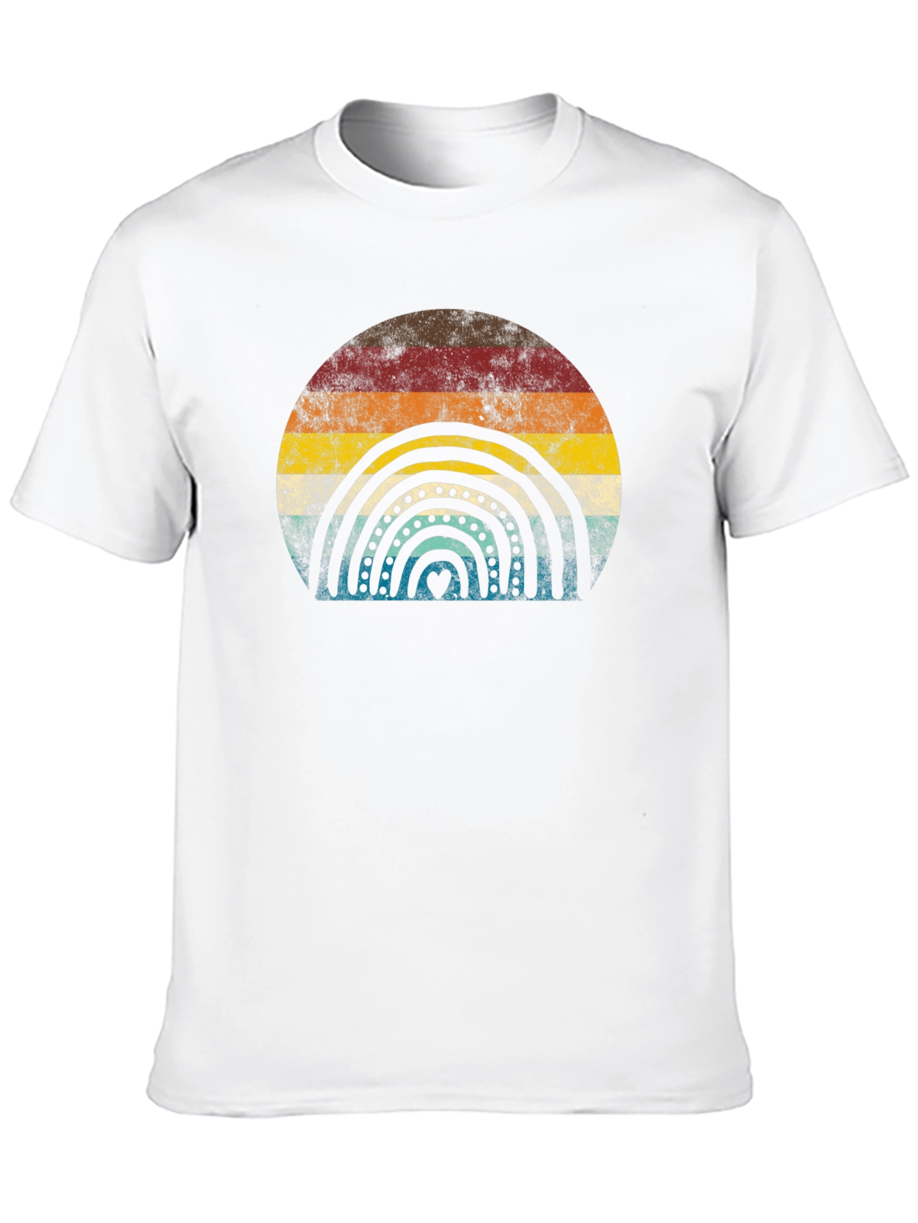 Retro Rainbow Graphic T-Shirt