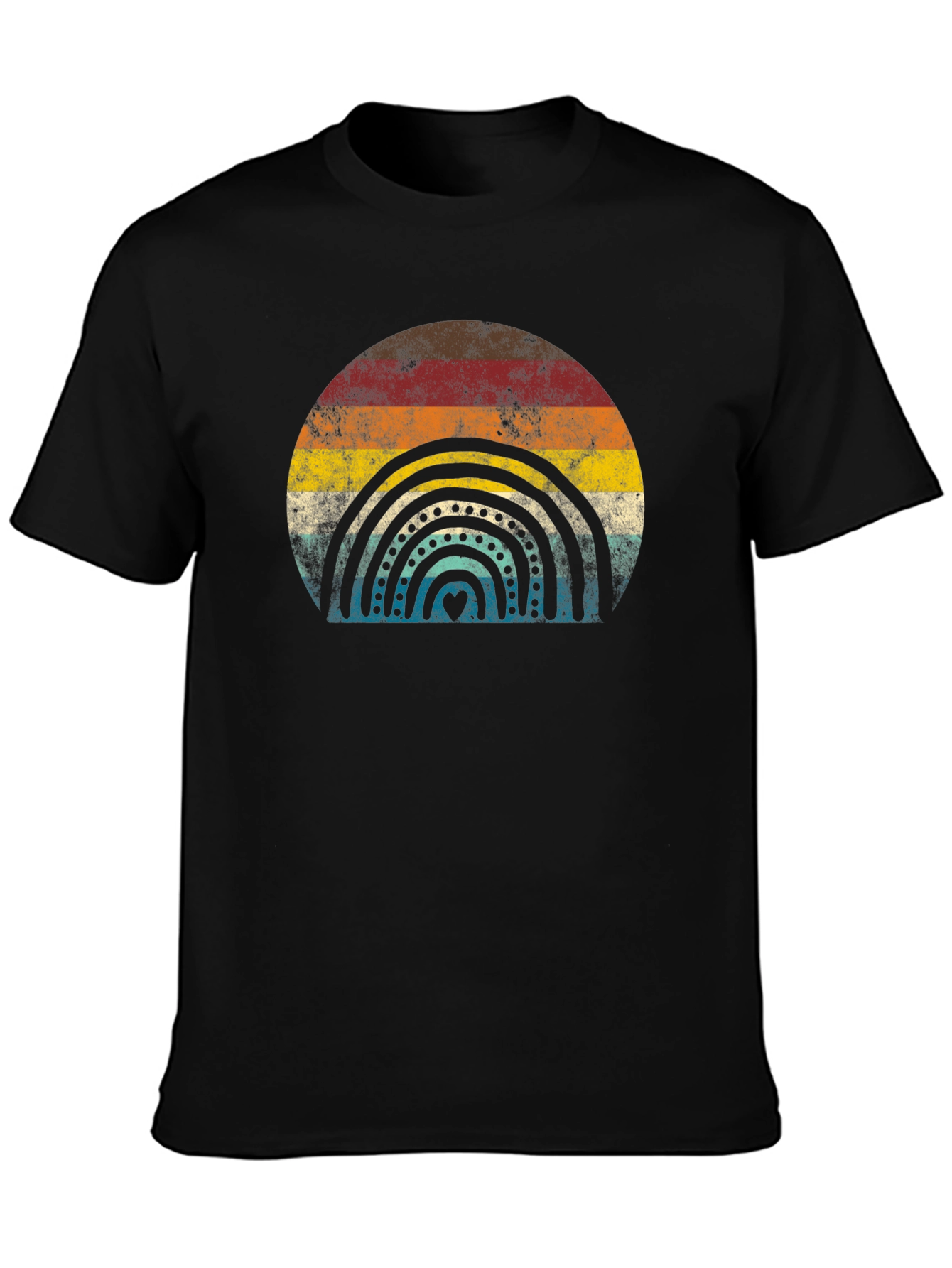 Retro Rainbow Graphic T-Shirt