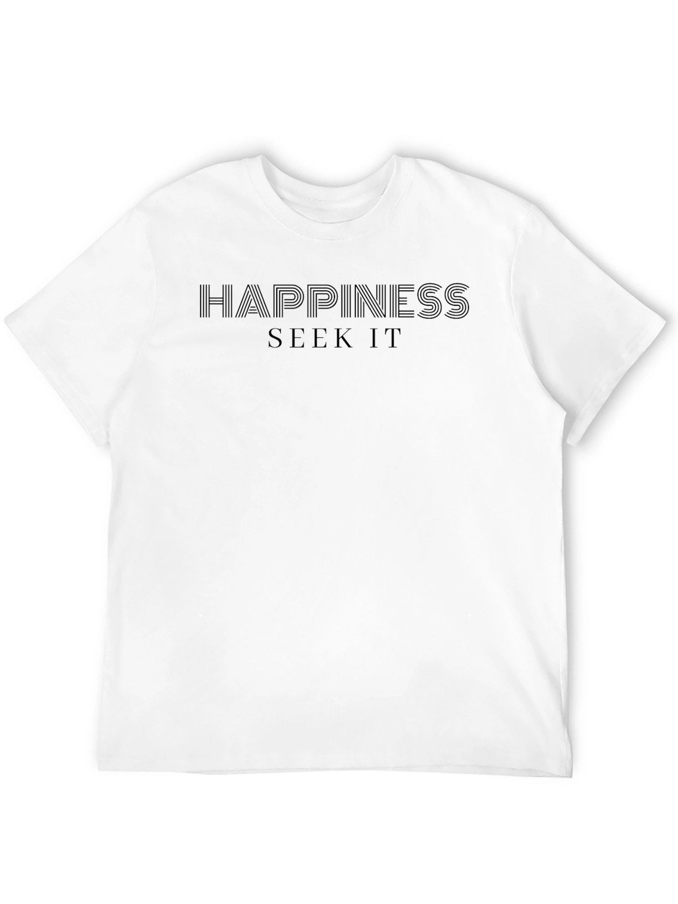 Happiness Seek It Black Graphic Tee