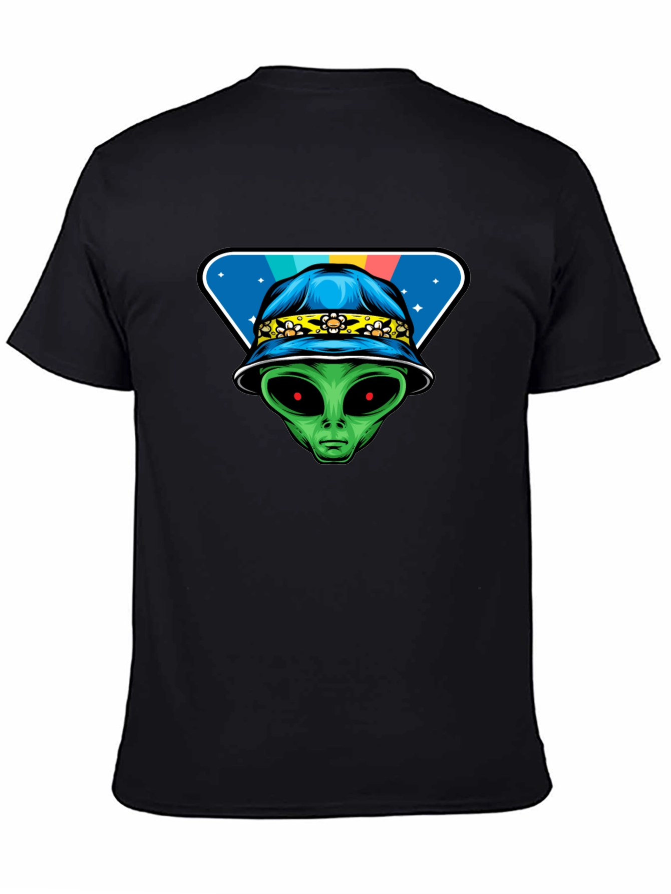 Alien Head Bucket Hat Graphic T-Shirt