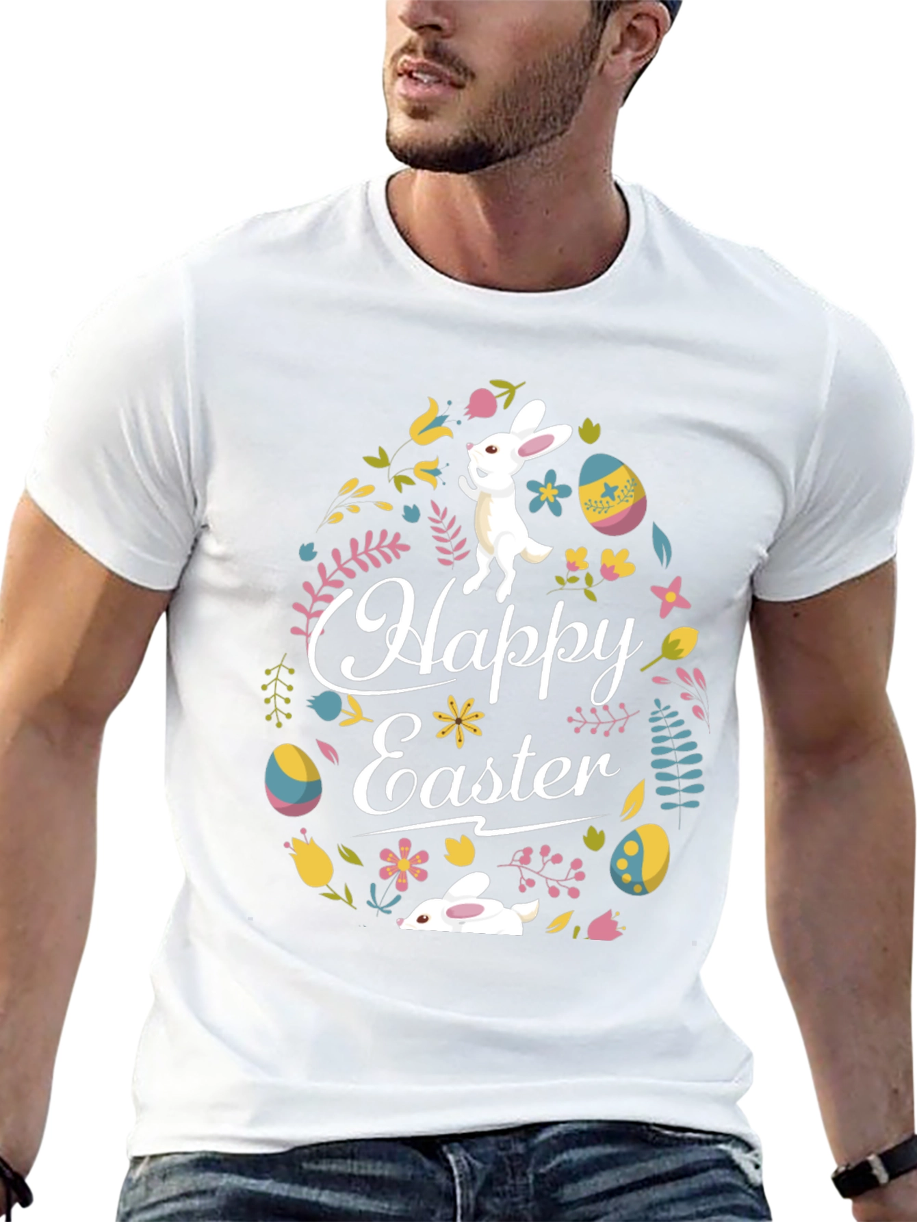 Happy Easter Bunny T-Shirt - Cute Holiday Tee