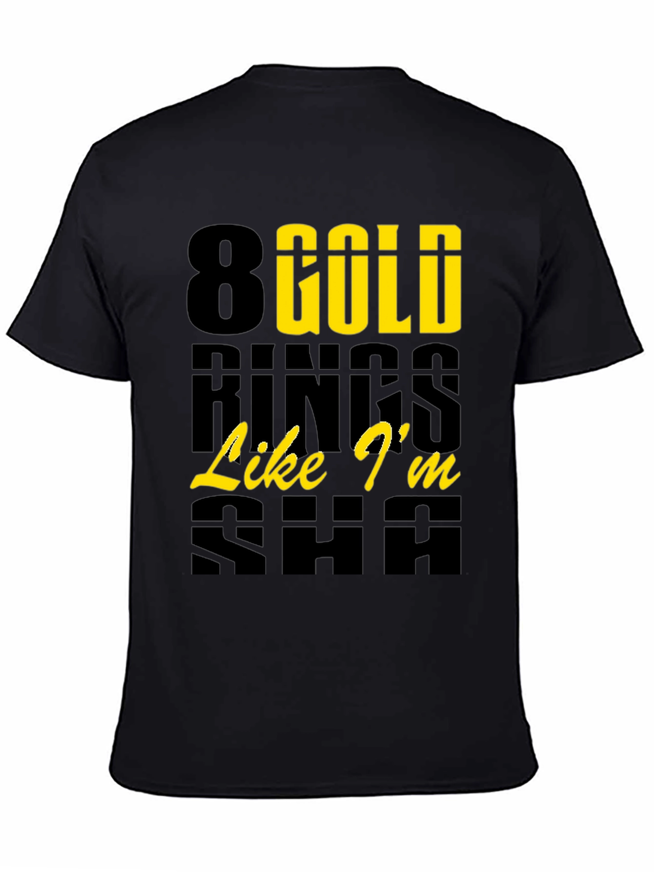 8 Gold Rings Graphic Tee - Trendy & Stylish