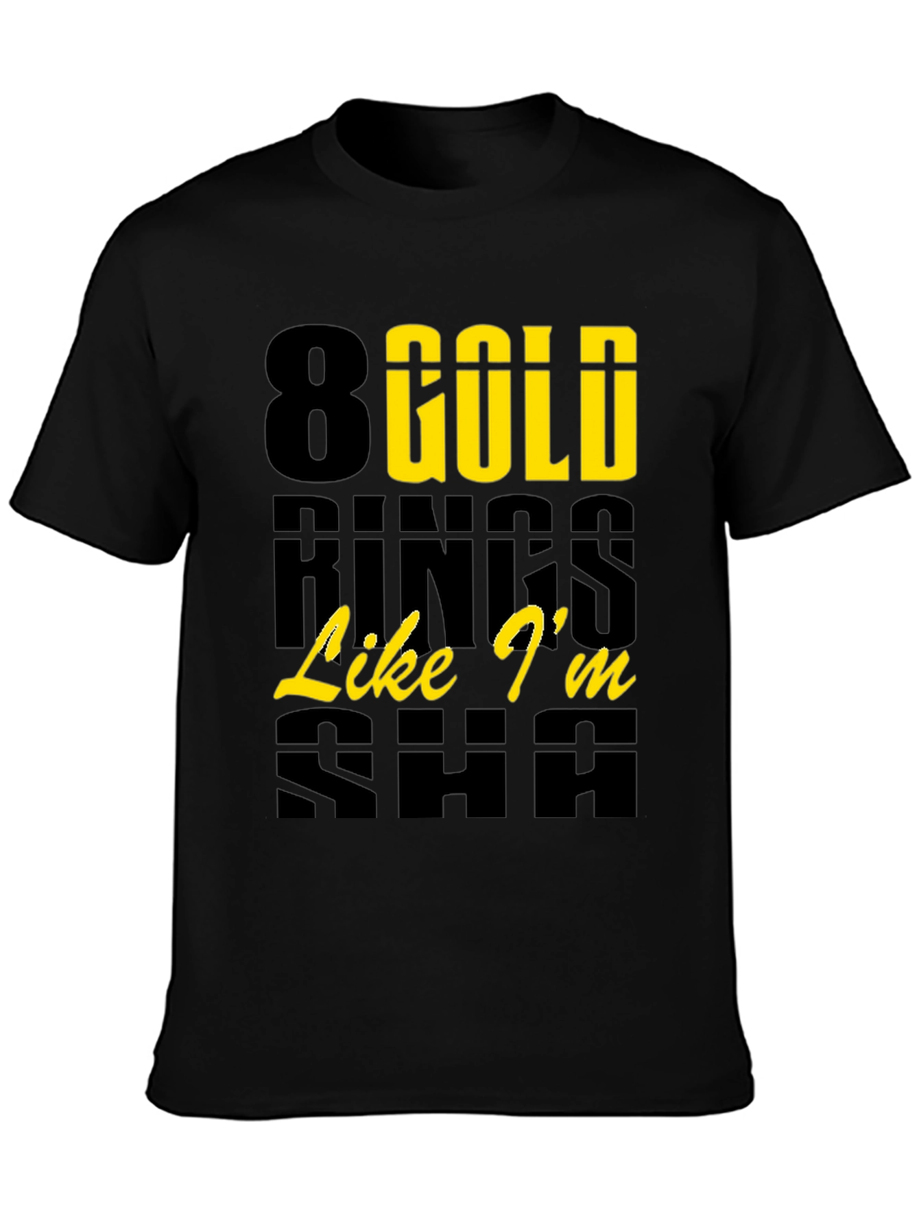8 Gold Rings Graphic Tee - Trendy & Stylish