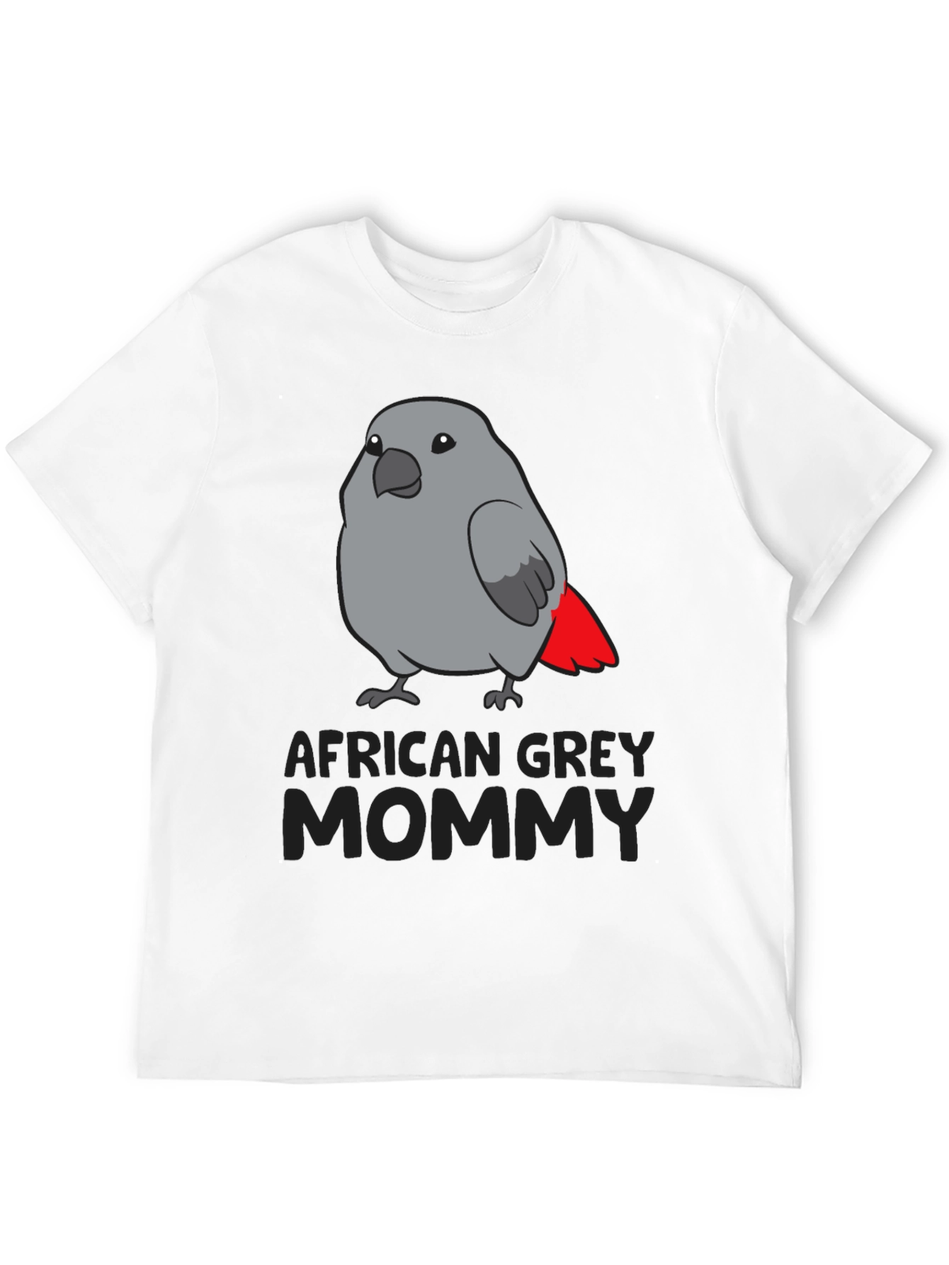 African Grey Parrot Mommy T-Shirt