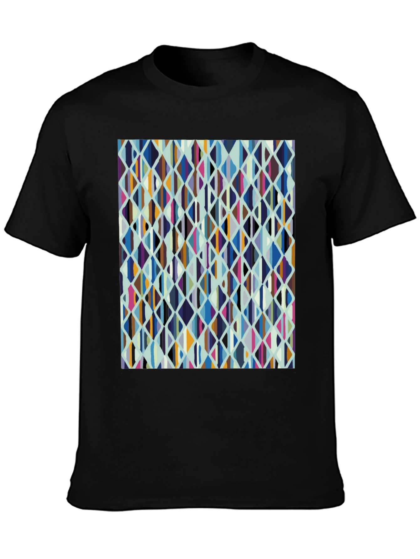 Geometric Diamond Pattern Tee - Casual Style