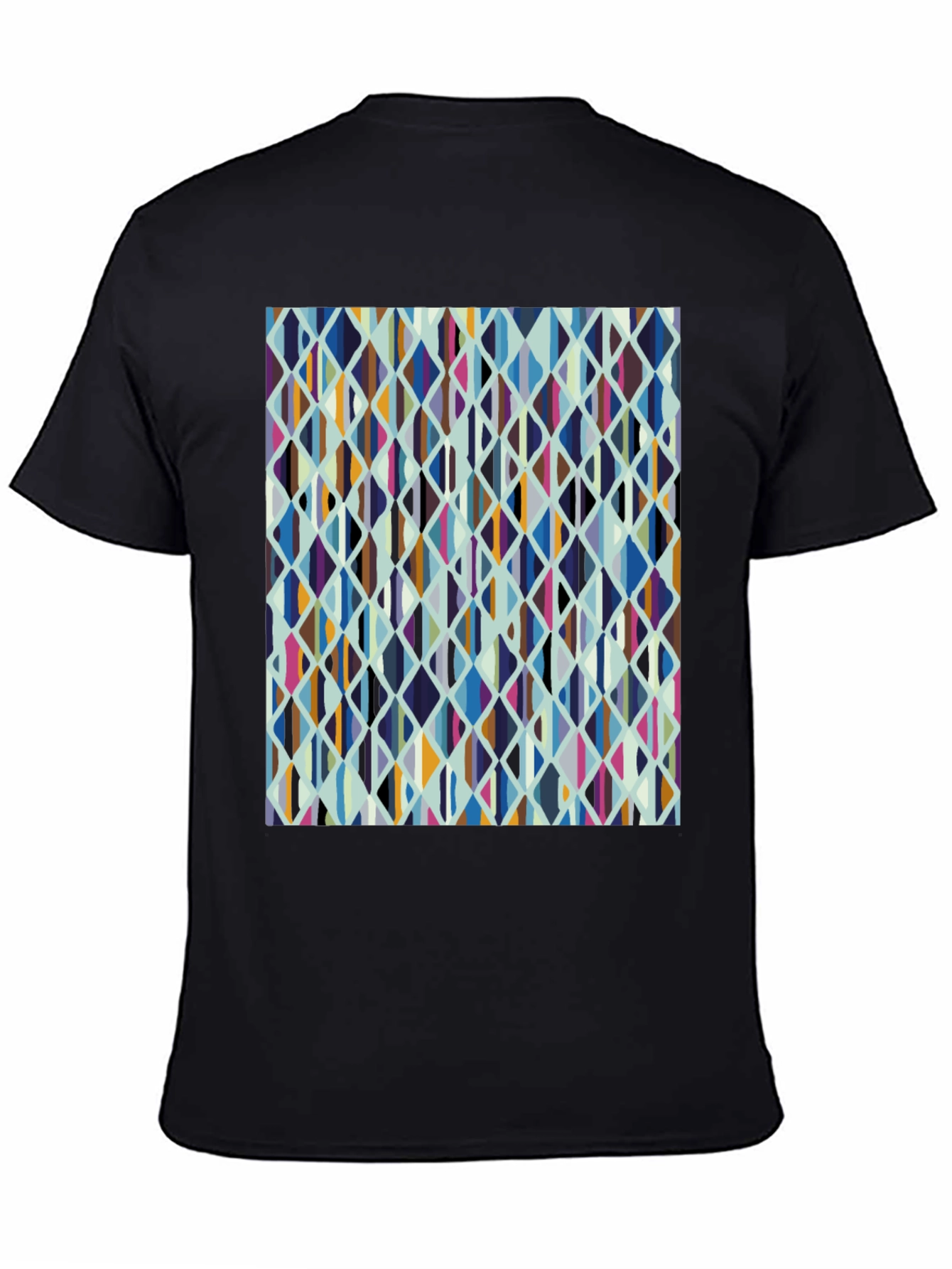 Geometric Diamond Pattern Tee - Casual Style