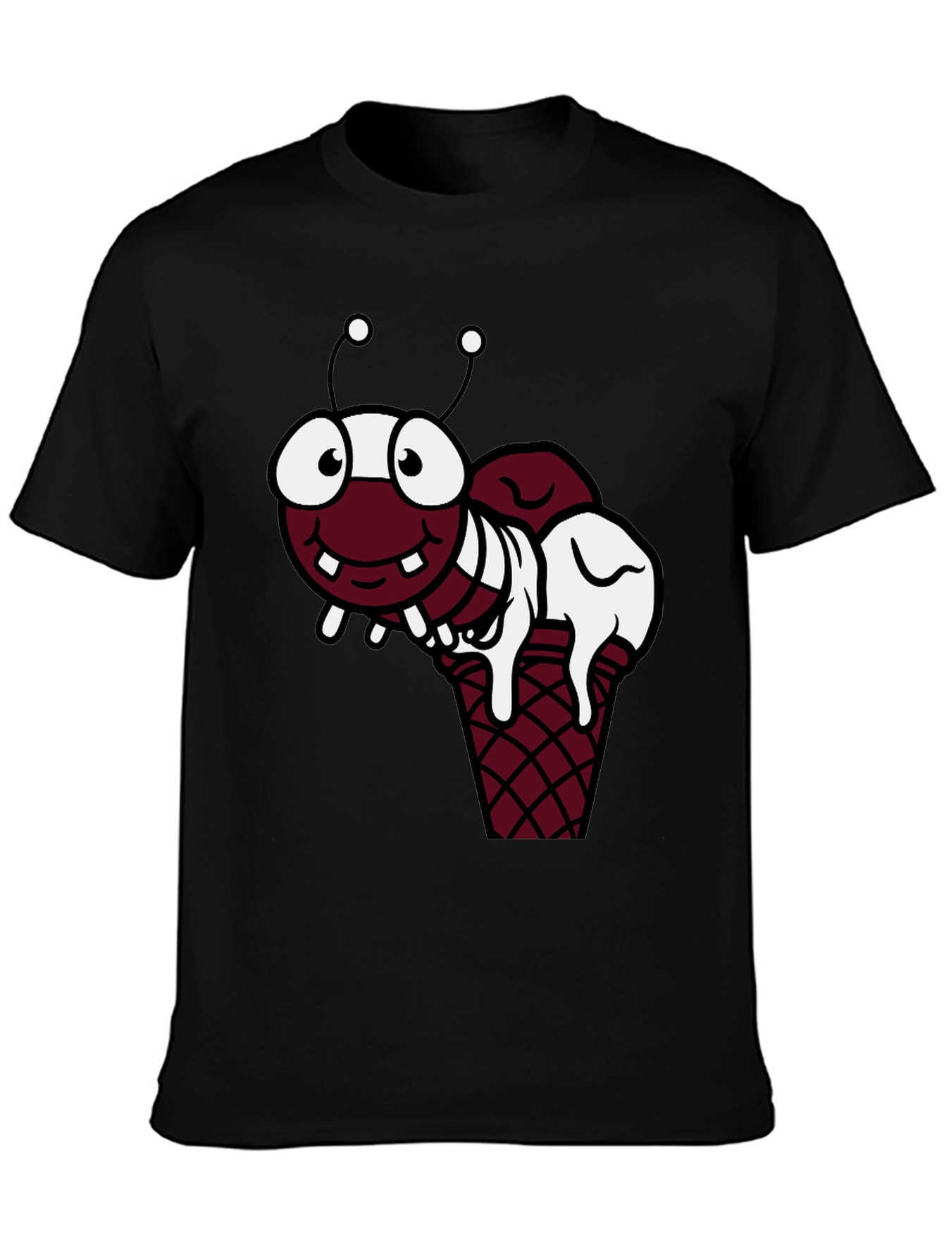 Cartoon Ant Ice Cream Graphic T-Shirt