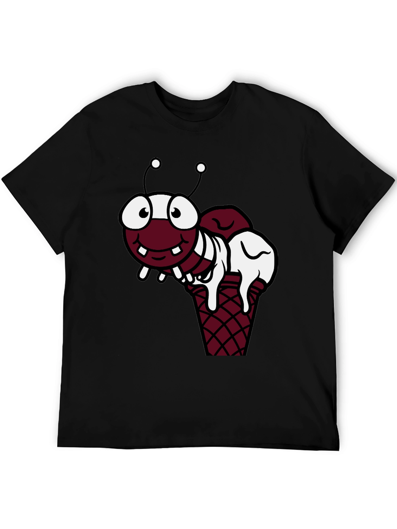 Cartoon Ant Ice Cream Graphic T-Shirt