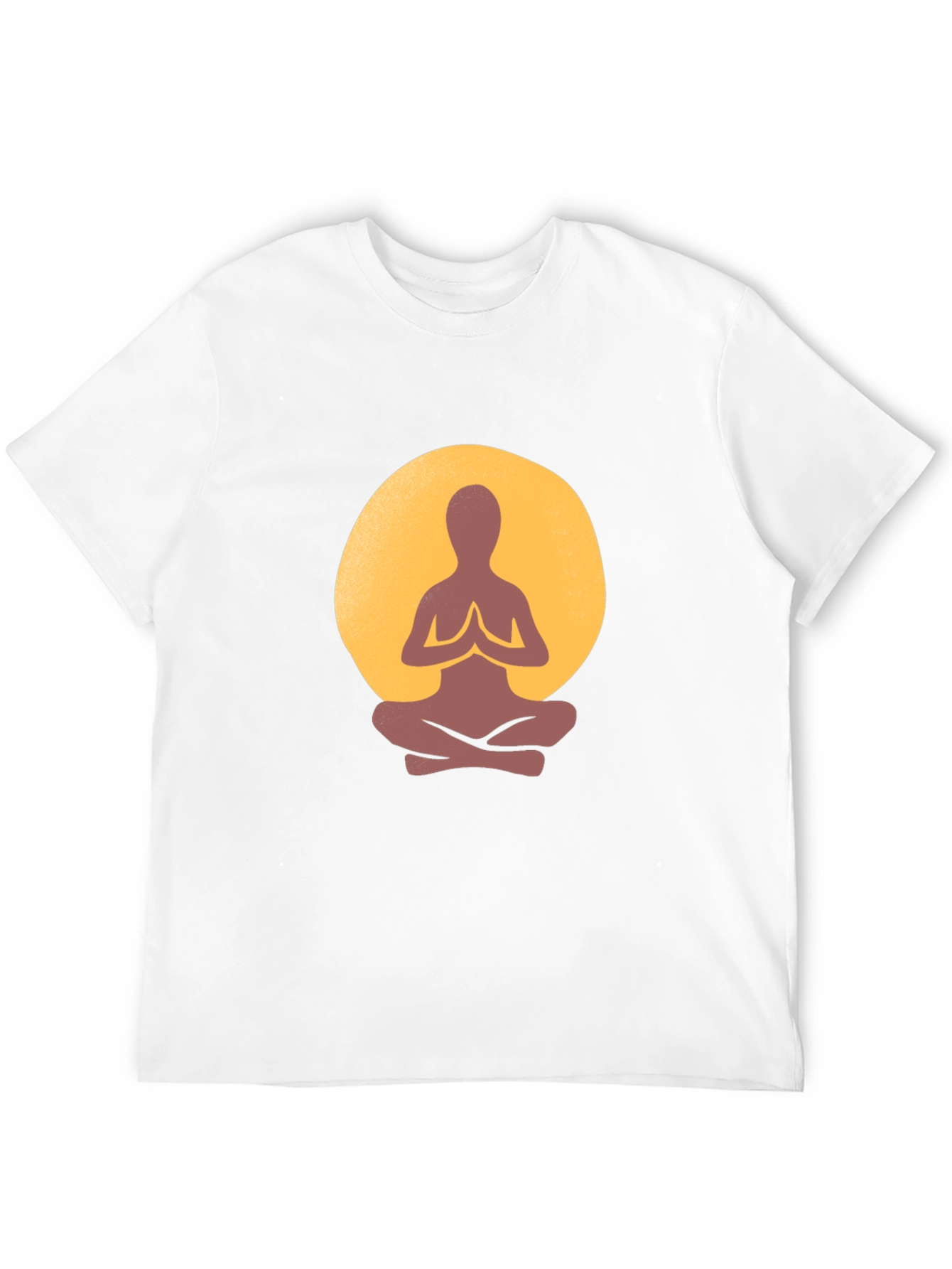 Zen Meditation Graphic Tee - Black Cotton Blend