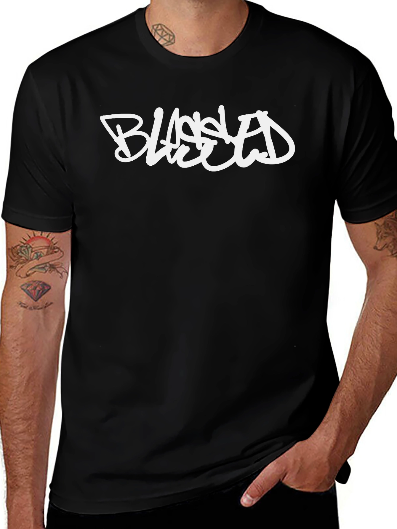 Blessed Black Graphic Print T-Shirt