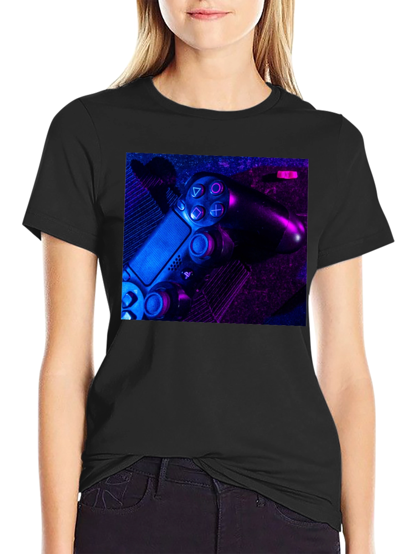 Gaming Controller Graphic Tee - Black T-Shirt