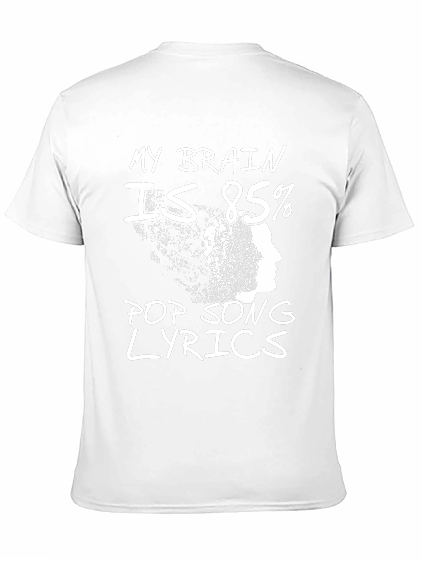Funny Pop Song Lyrics Brain Graphic Tee