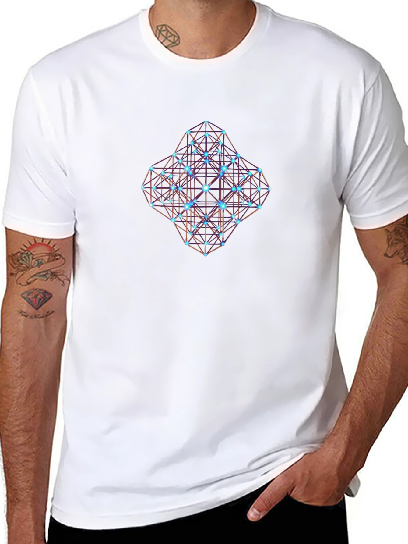 Geometric Cube T-Shirt - Black