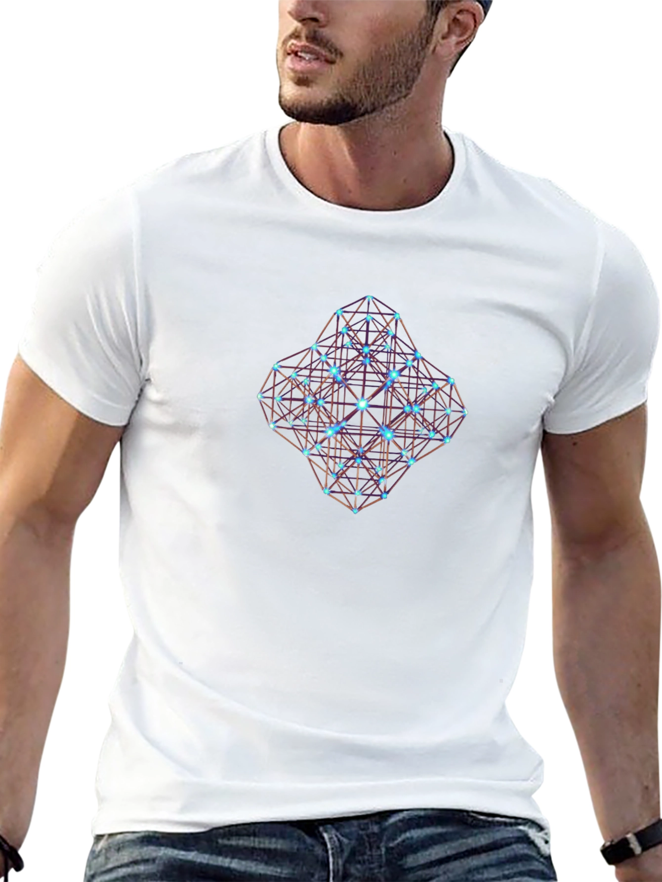 Geometric Cube T-Shirt - Black