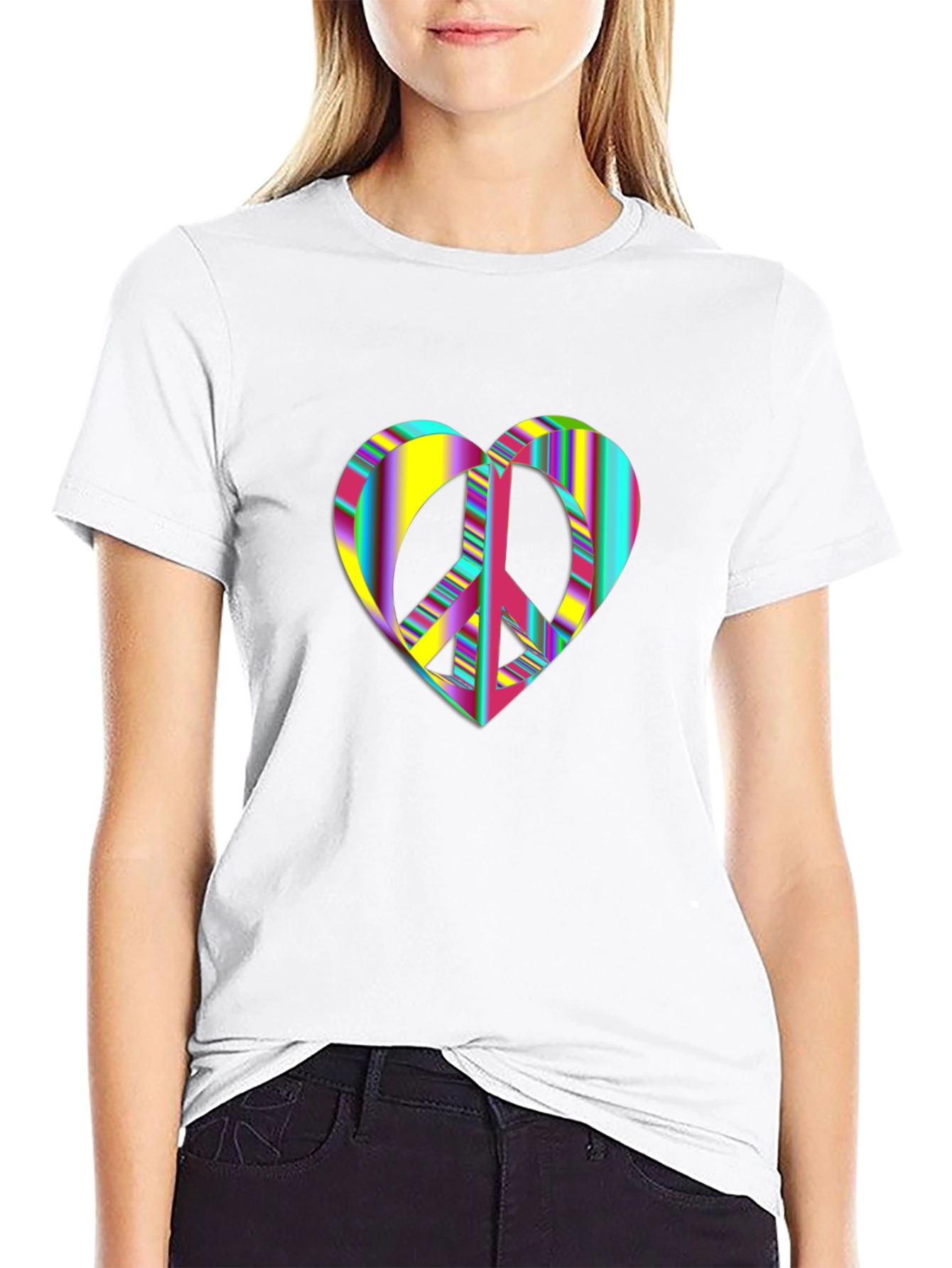 Peace Heart Graphic T-Shirt