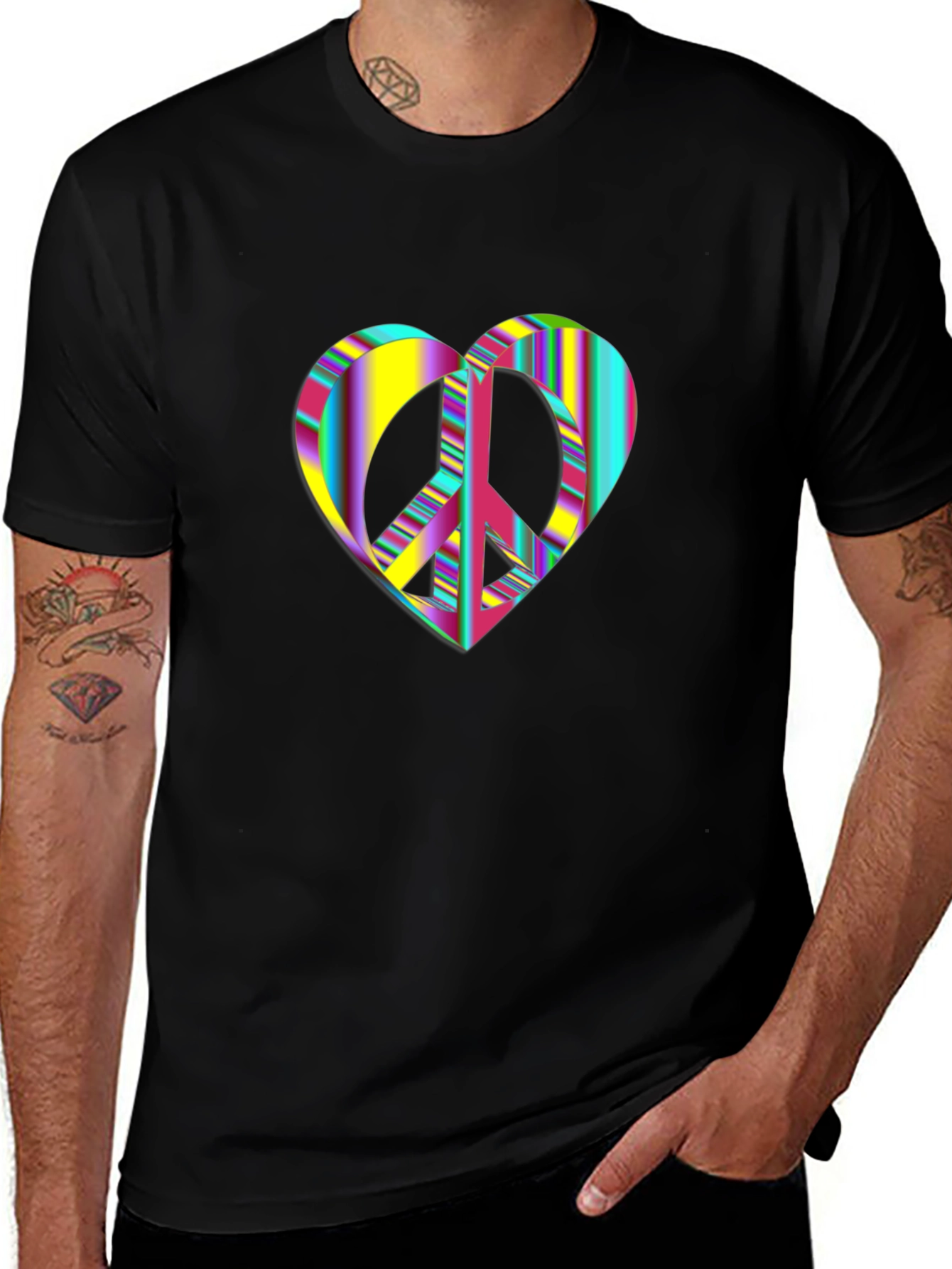 Peace Heart Graphic T-Shirt