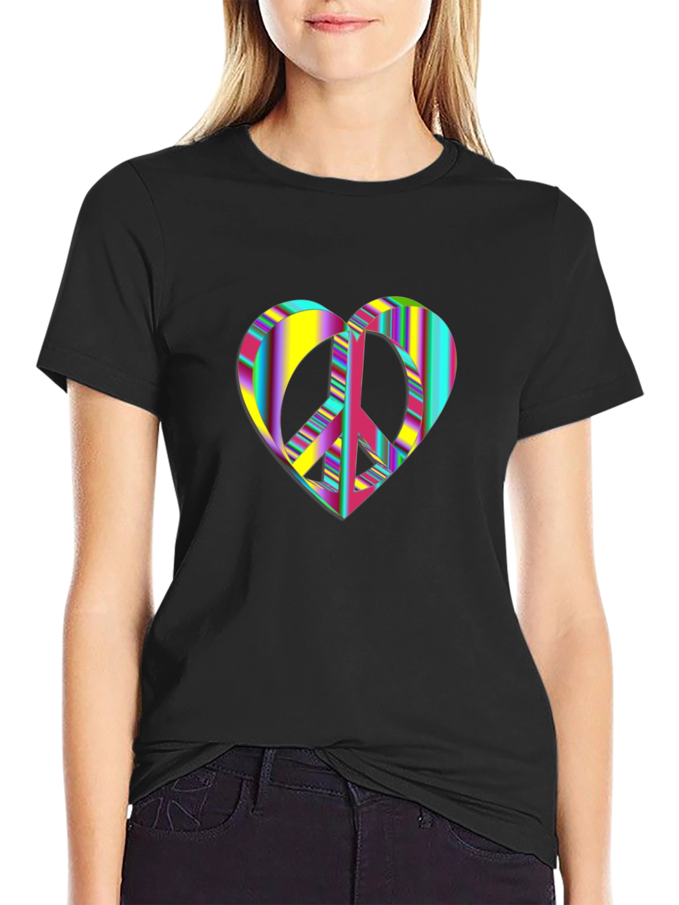 Peace Heart Graphic T-Shirt