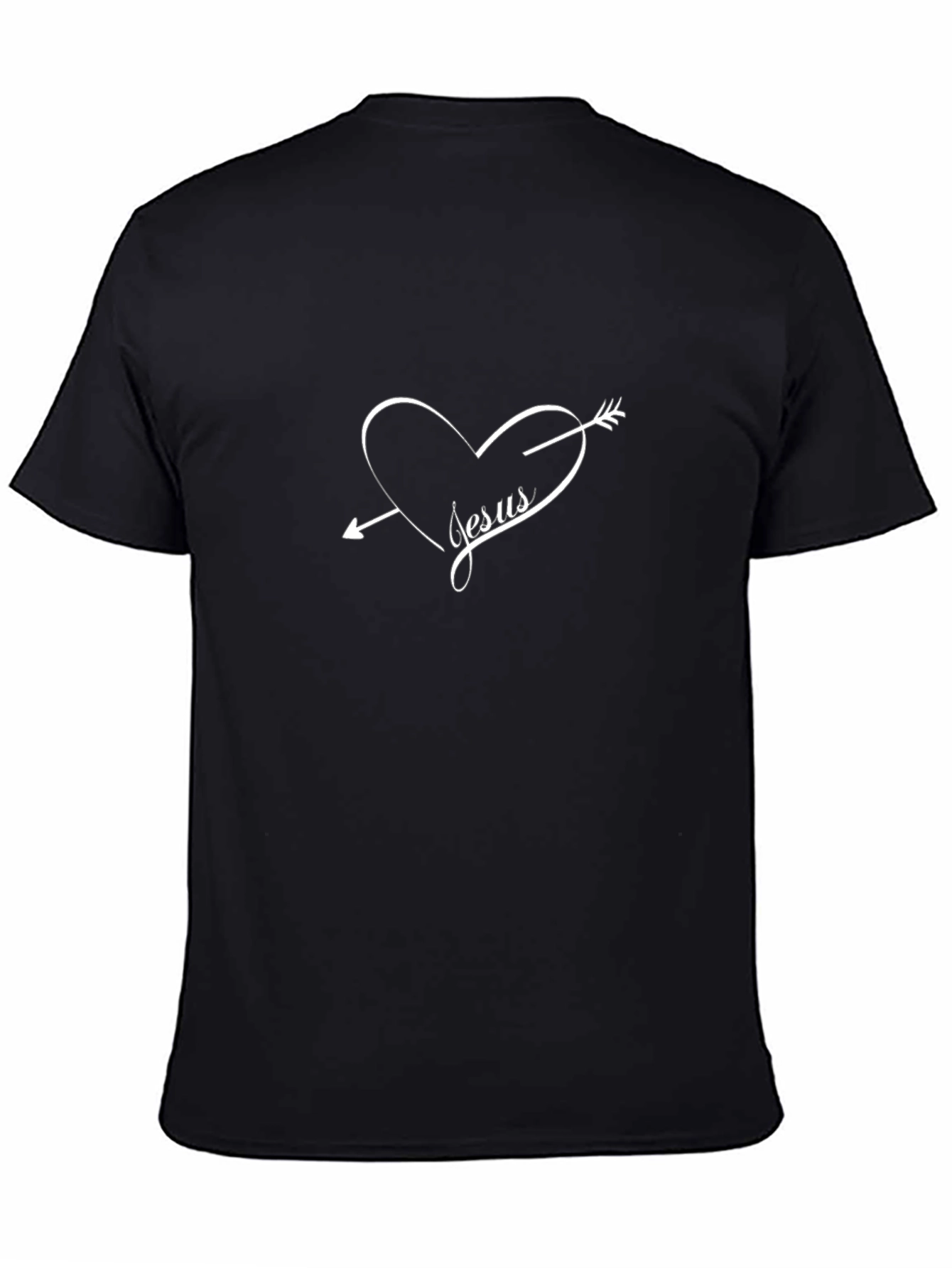 Jesus Heart Arrow Black T-Shirt