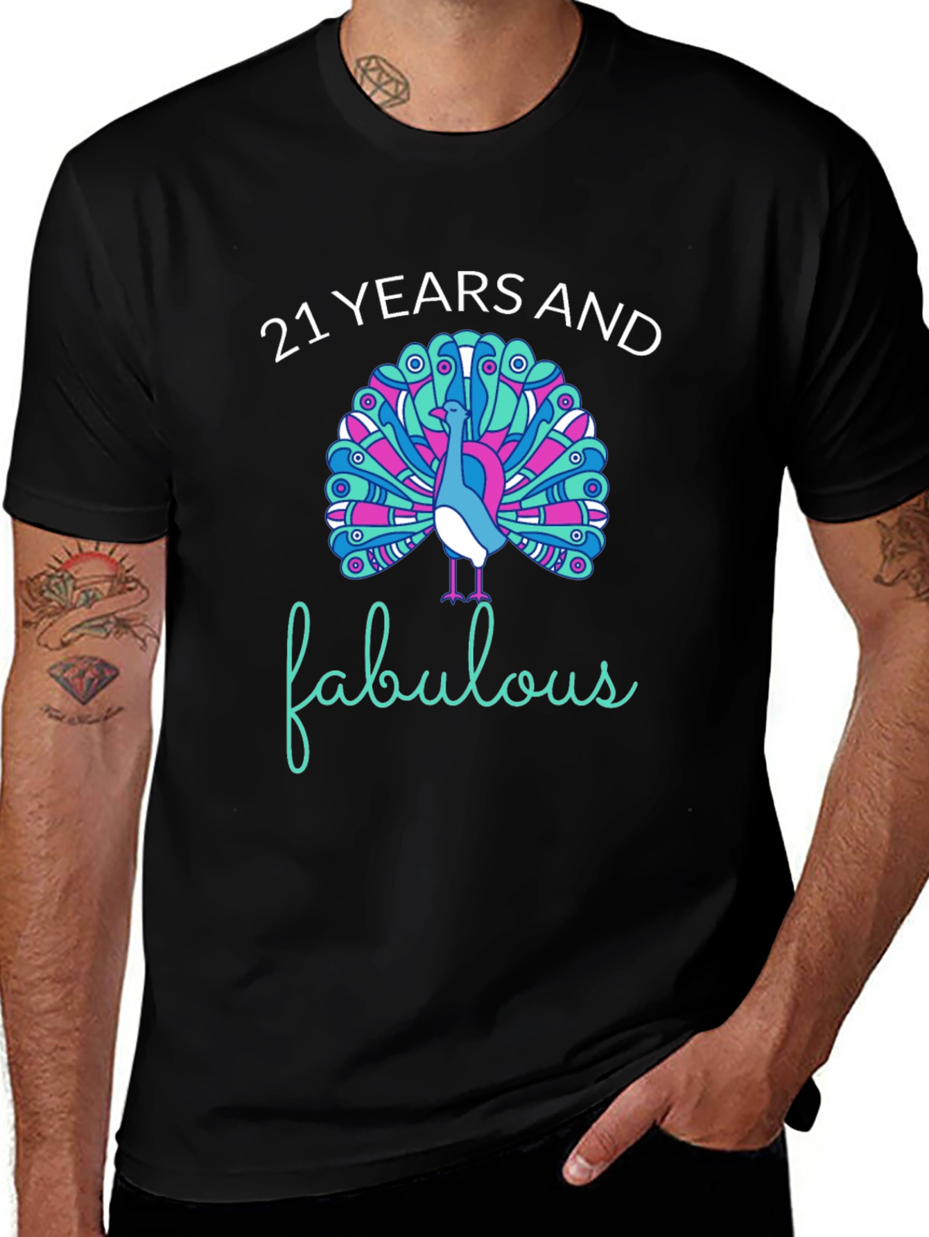 21 Years and Fabulous Peacock T-Shirt